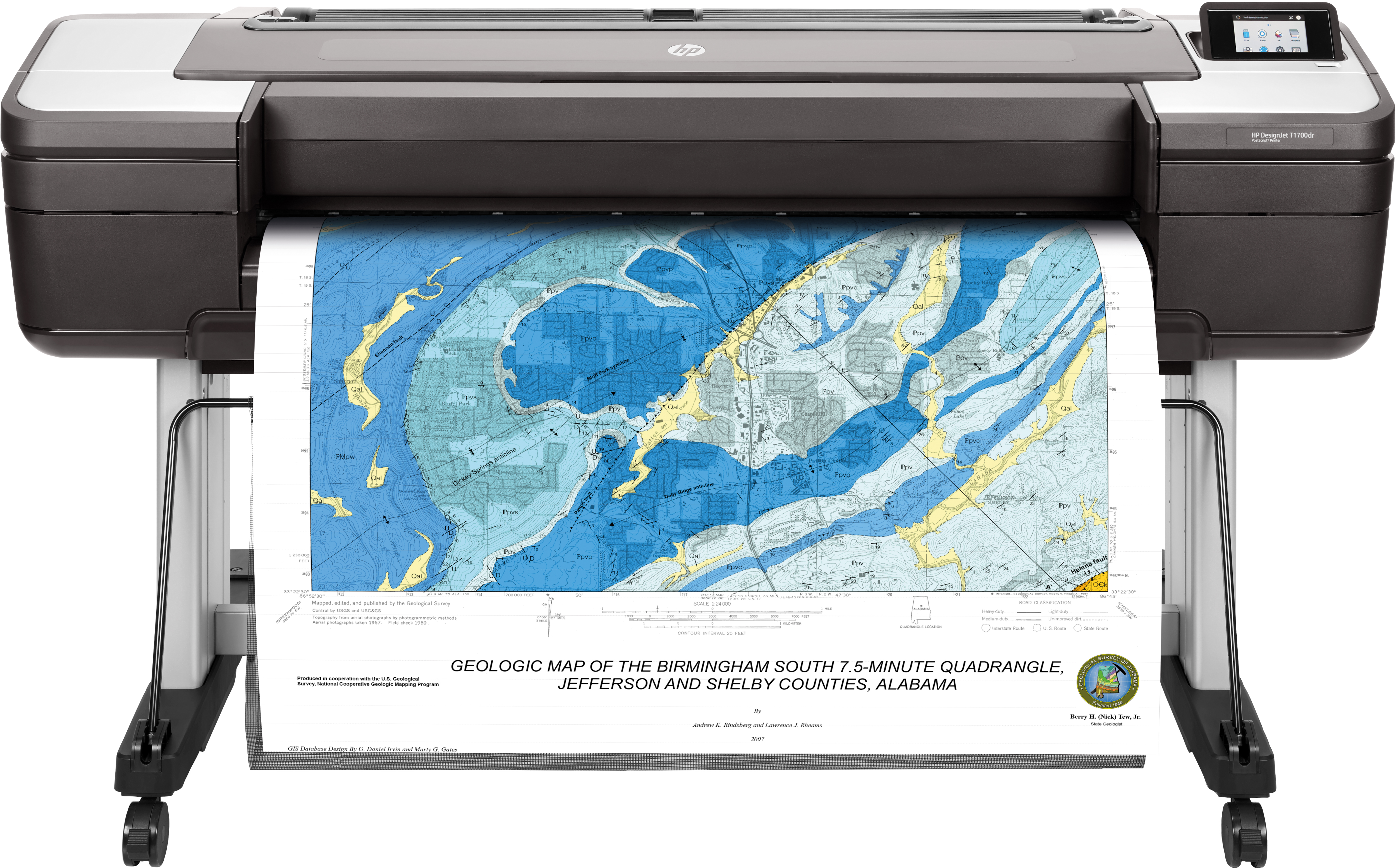 HP DesignJet T1700dr 44-in PS Printer