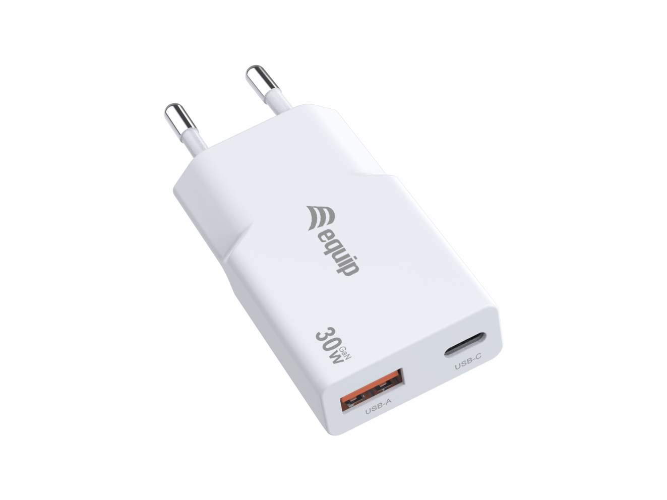 Equip Ladegerät 2Port USB-C PD3.0/USB-A GaN Slim 30W ÜSS ws