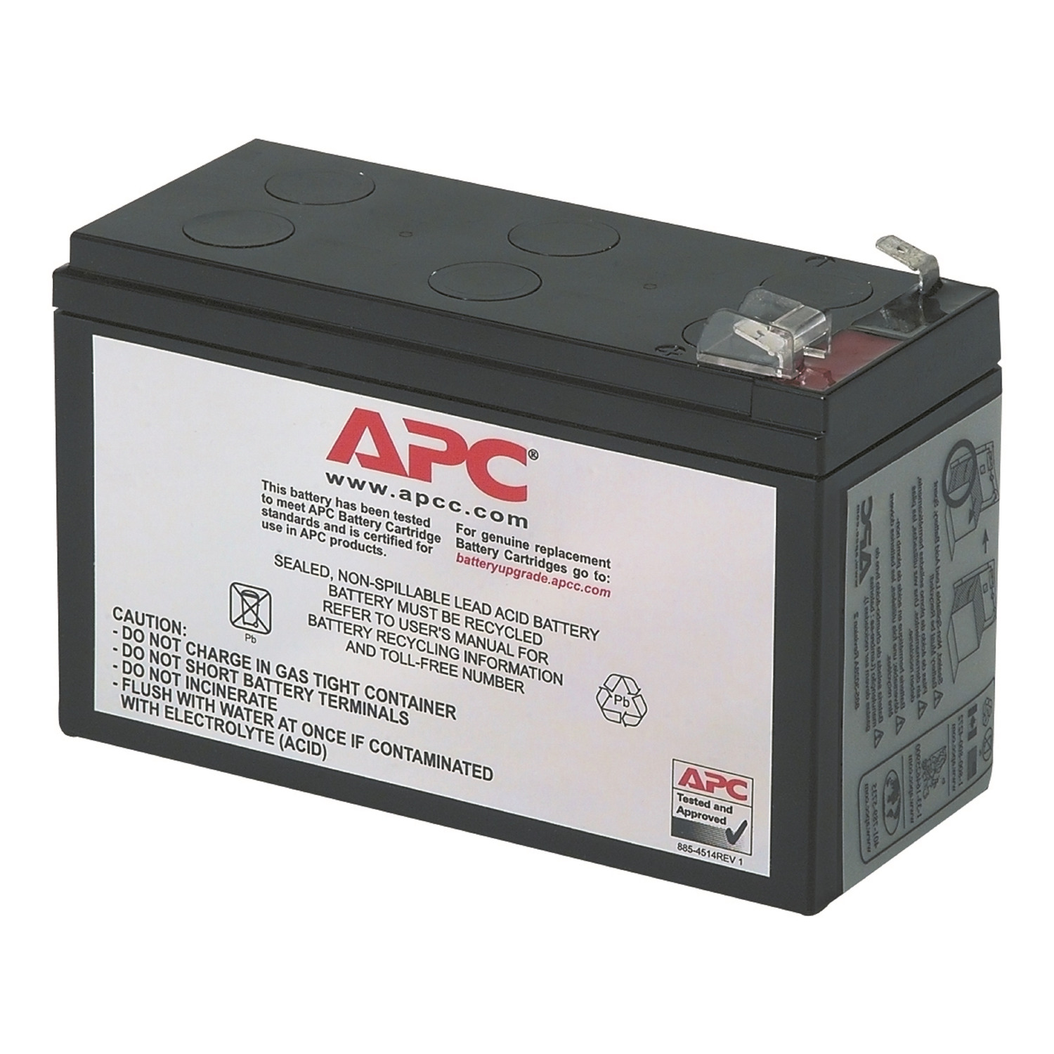 APC Replacement Battery Cartridge 2 UPS battery 1 x battery lead acid Black