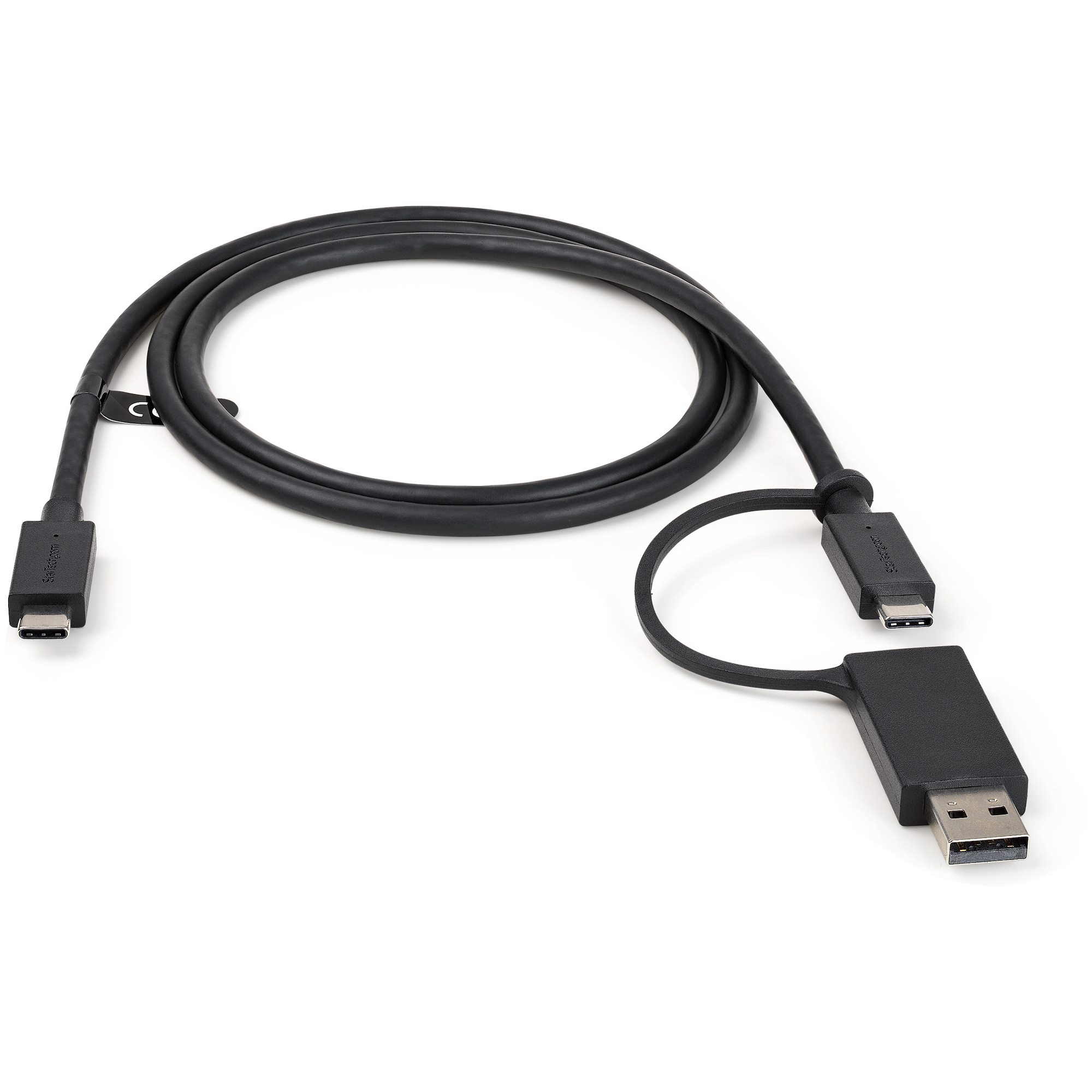 STARTECH.COM 3ft/1m USB-C Cable with USB-A Adapter - 2-in-1 USB C Cable 10Gbps/PD3.0 with USB-A 5Gbps Dongle for Hybrid Dock