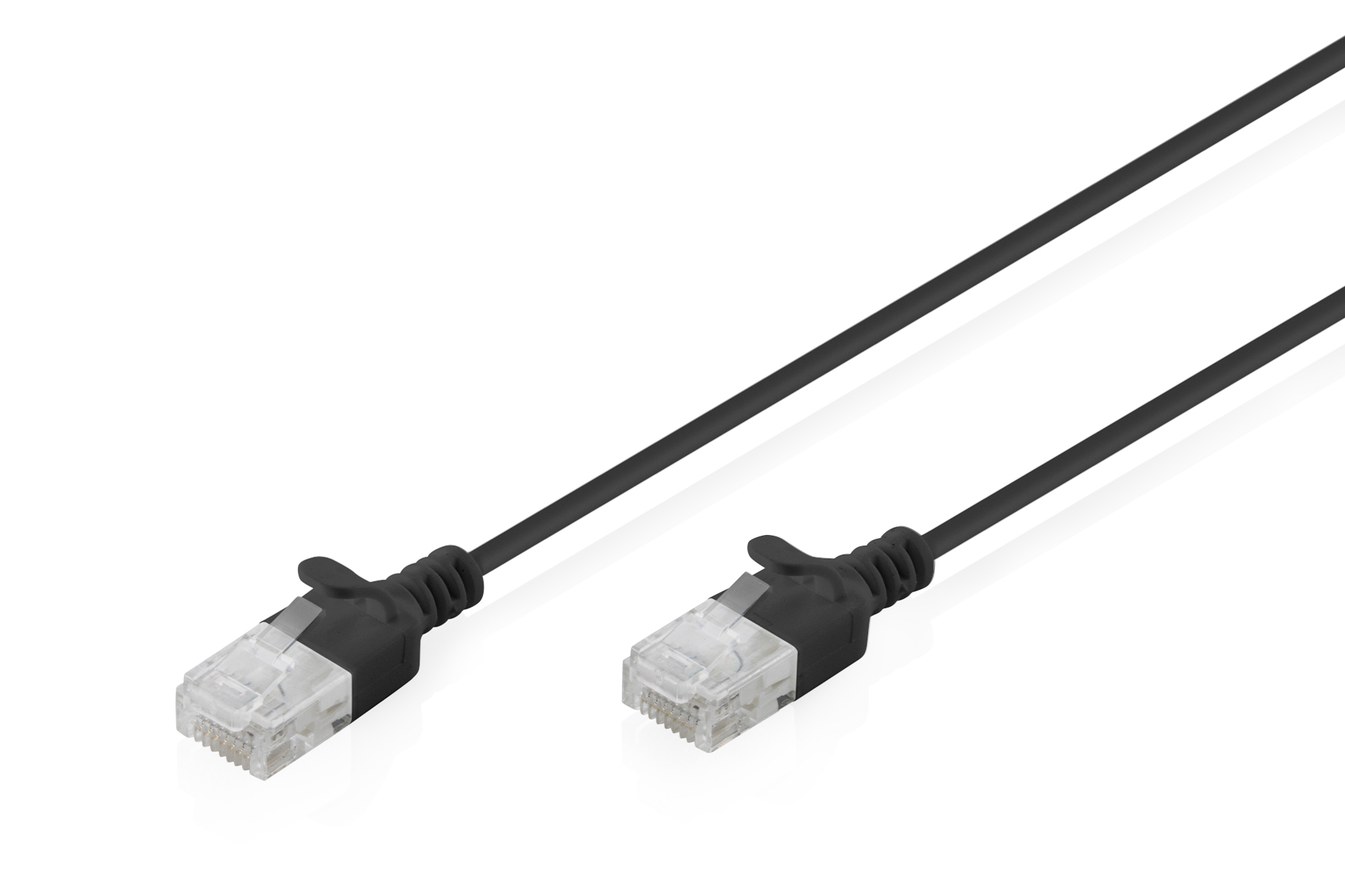 CAT6 U/UTP SLIM PATCH 15M BLK 15M LSZH AWG 32/7 BLACK