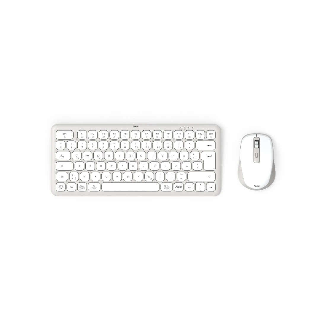 hama WKM-500 Tastatur-Maus-Set kabellos weiß