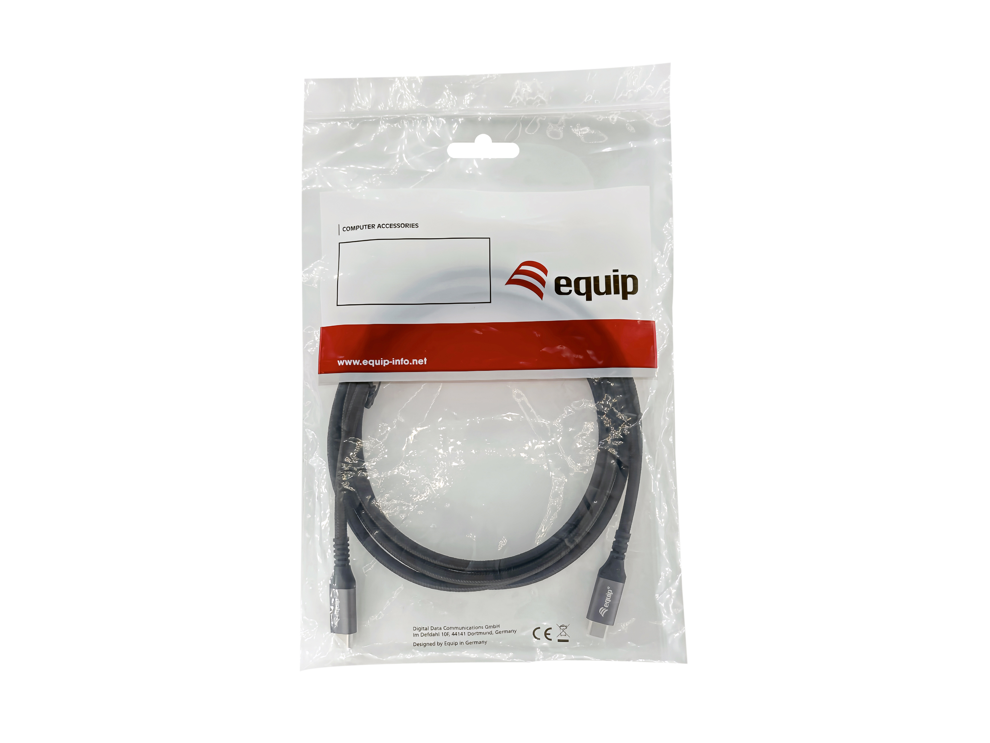 Equip Kabel USB-C4.0->C Gen2x2 PD100W St/St 2.00m schwarz