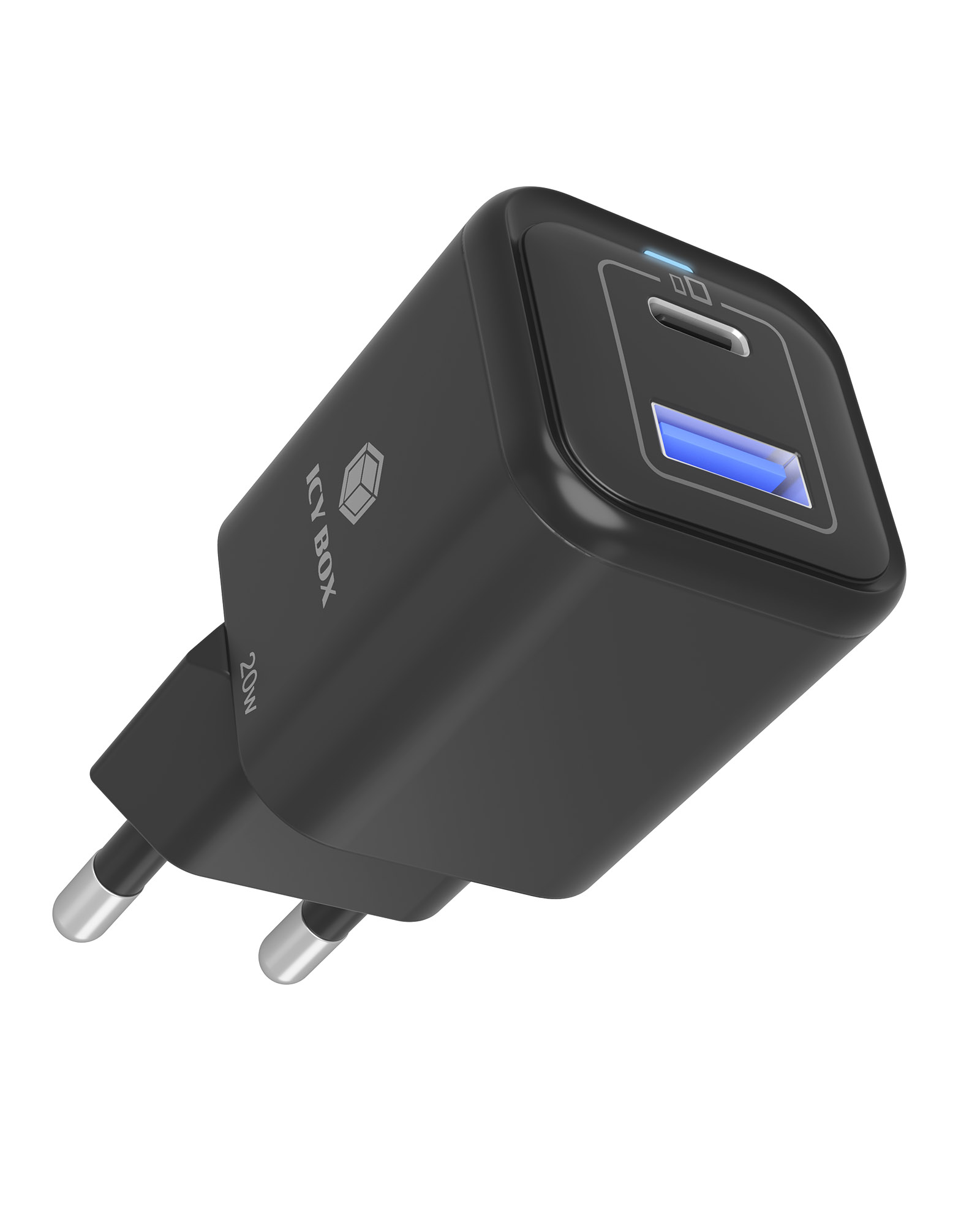 2-Port USB 20W Steckerladegerät IB-PS1020-PD, USB-A + USB-C
