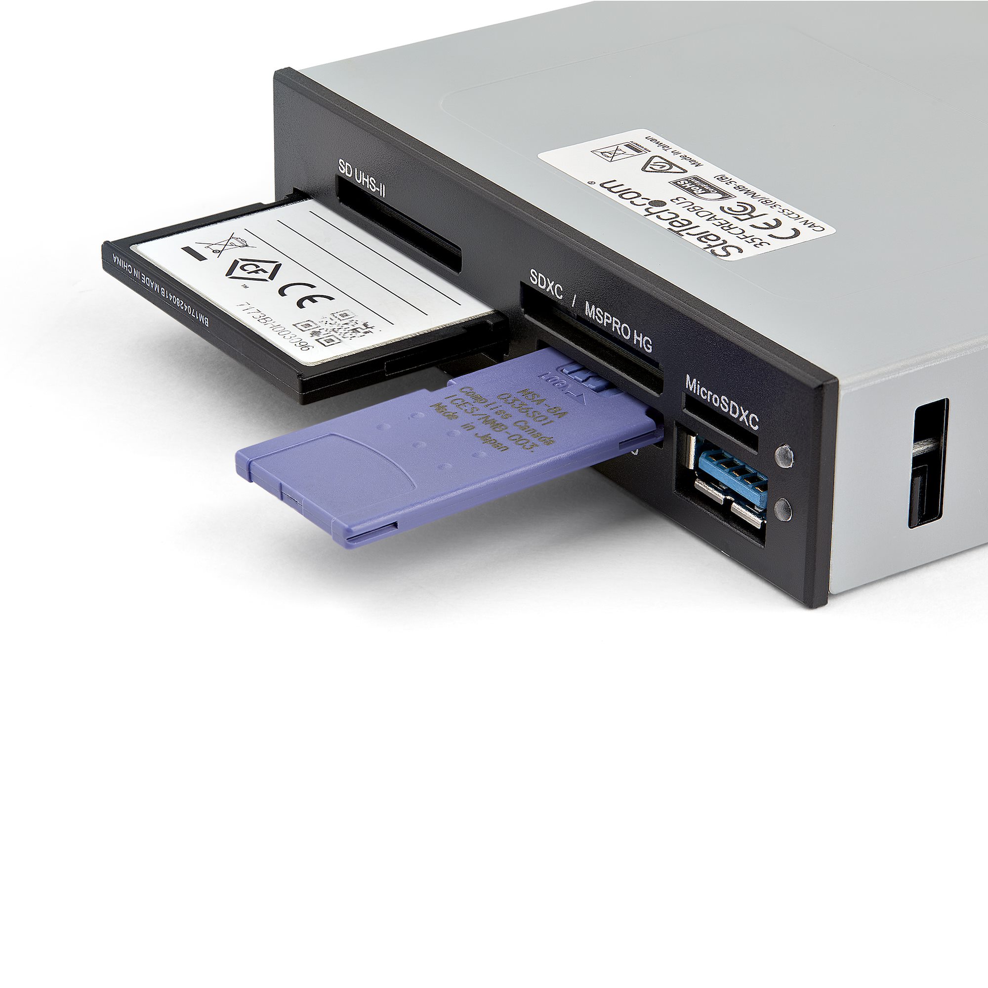 STARTECH.COM USB 3.0 interner Kartenleser mit UHS-II Unterstützung - SecureDigital/Micro SD/MemoryStick/CF Kartenlesegerät