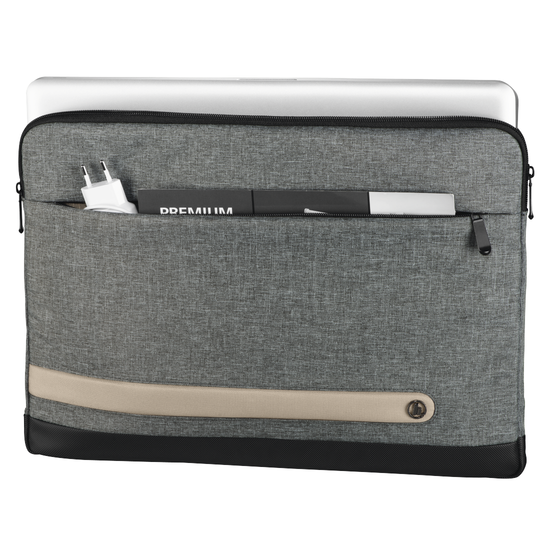 hama Laptophülle Terra Kunstfaser grau bis 33,8 cm (13,3 Zoll)