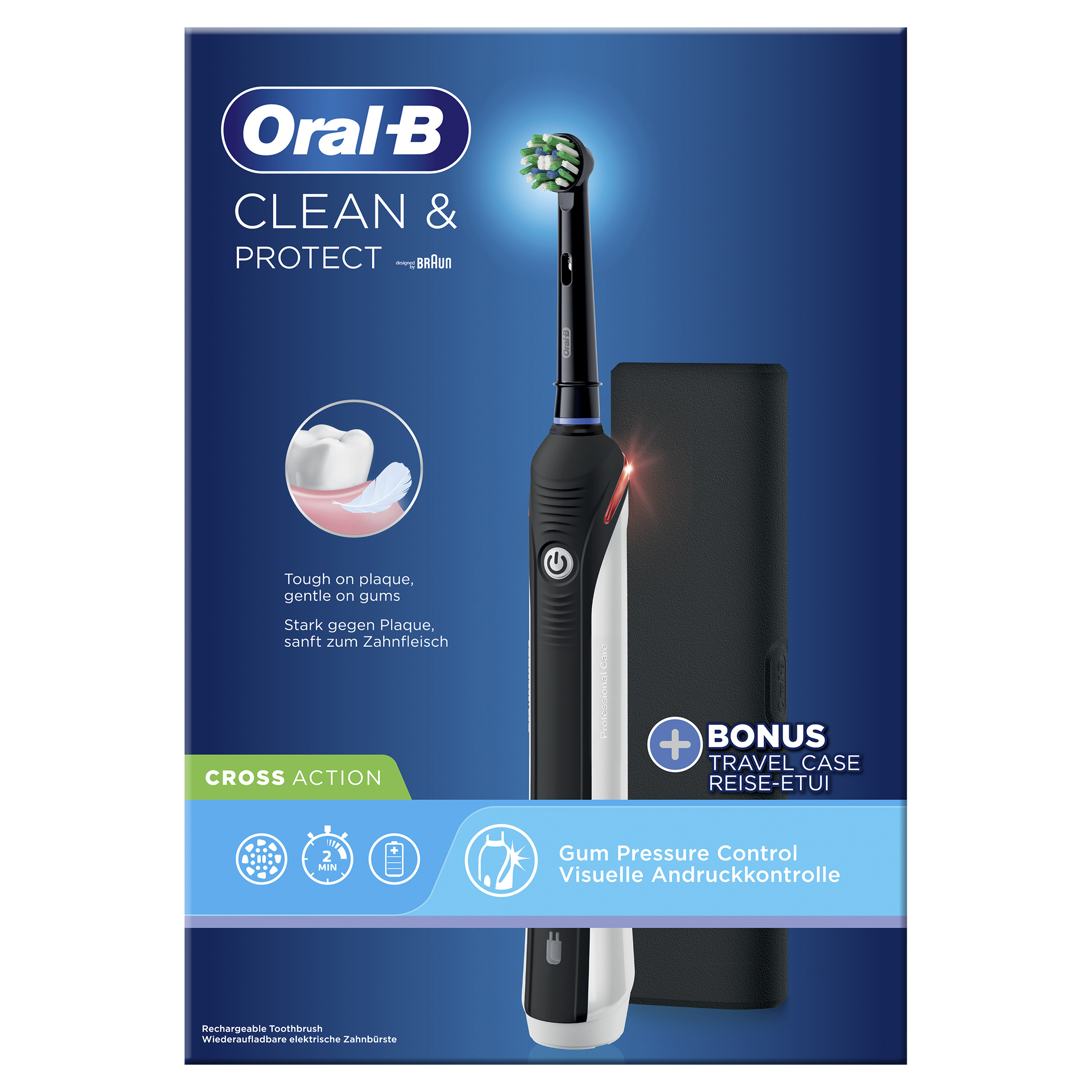 Braun Oral-B Clean & Protect black mit Ttravel Case
