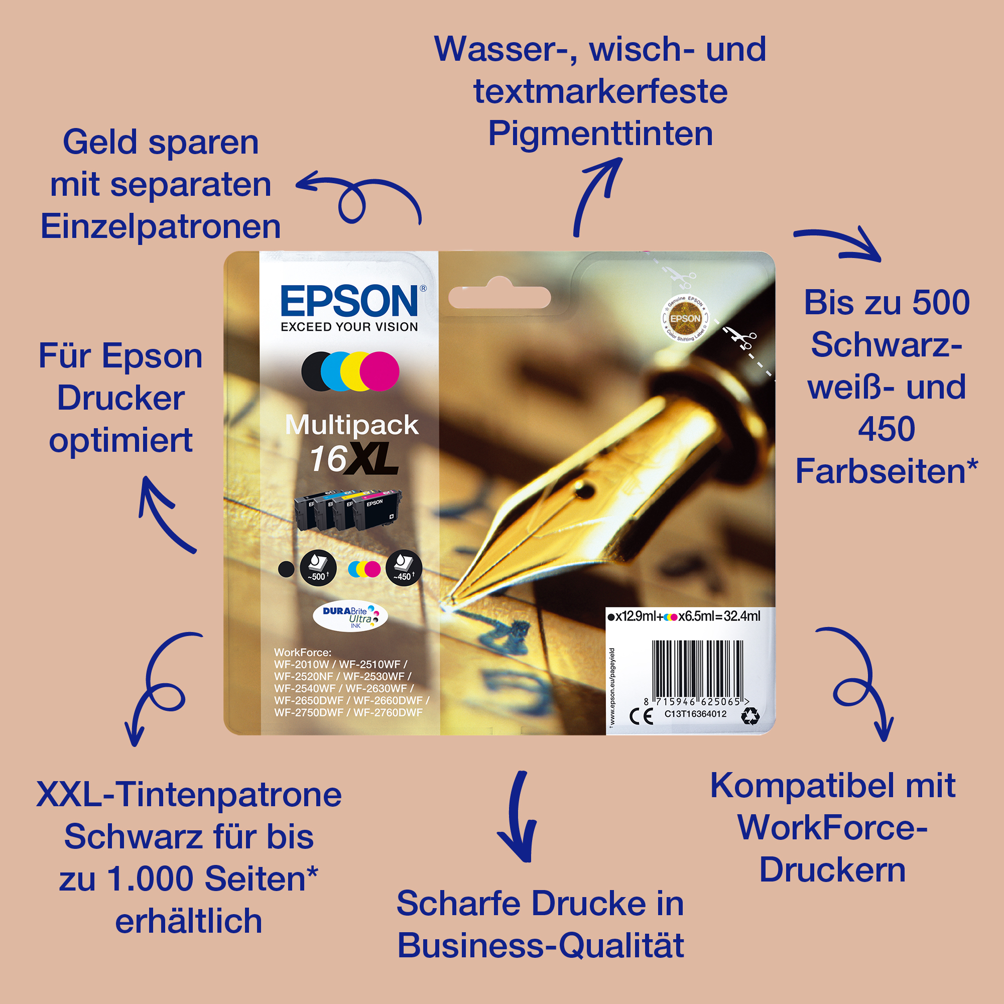 EPSON 16 / T1623 (Füller) magenta Druckerpatrone