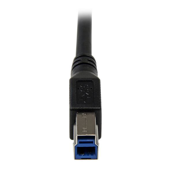 StarTech.com SuperSpeed USB 3.0 Kabel A auf B rechts gewinkelt 1 m Schwarz