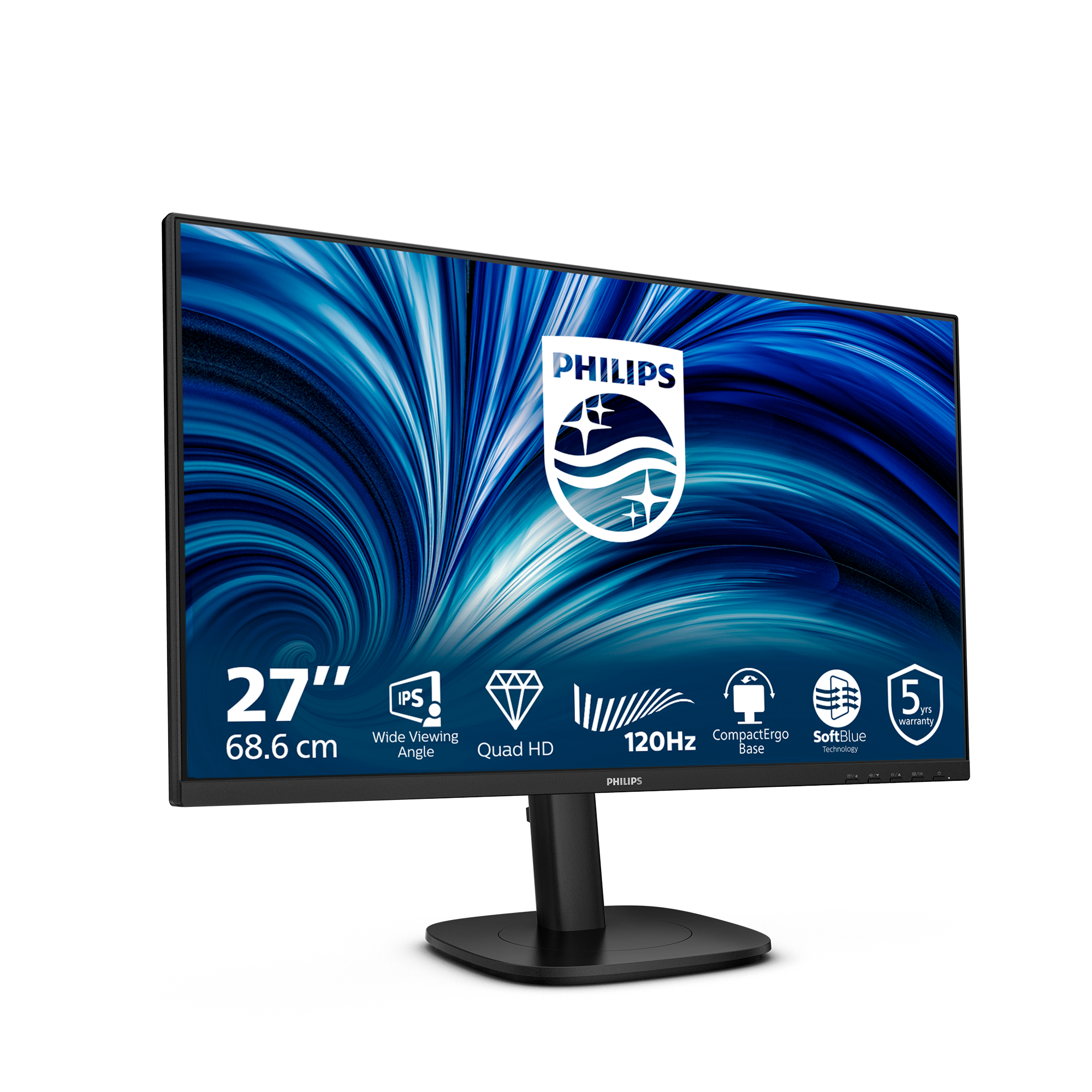 PHILIPS 27B2N3500J 27IN QHD 120HZ 2XHDMI 2.0 1.2USB SCHWARZ