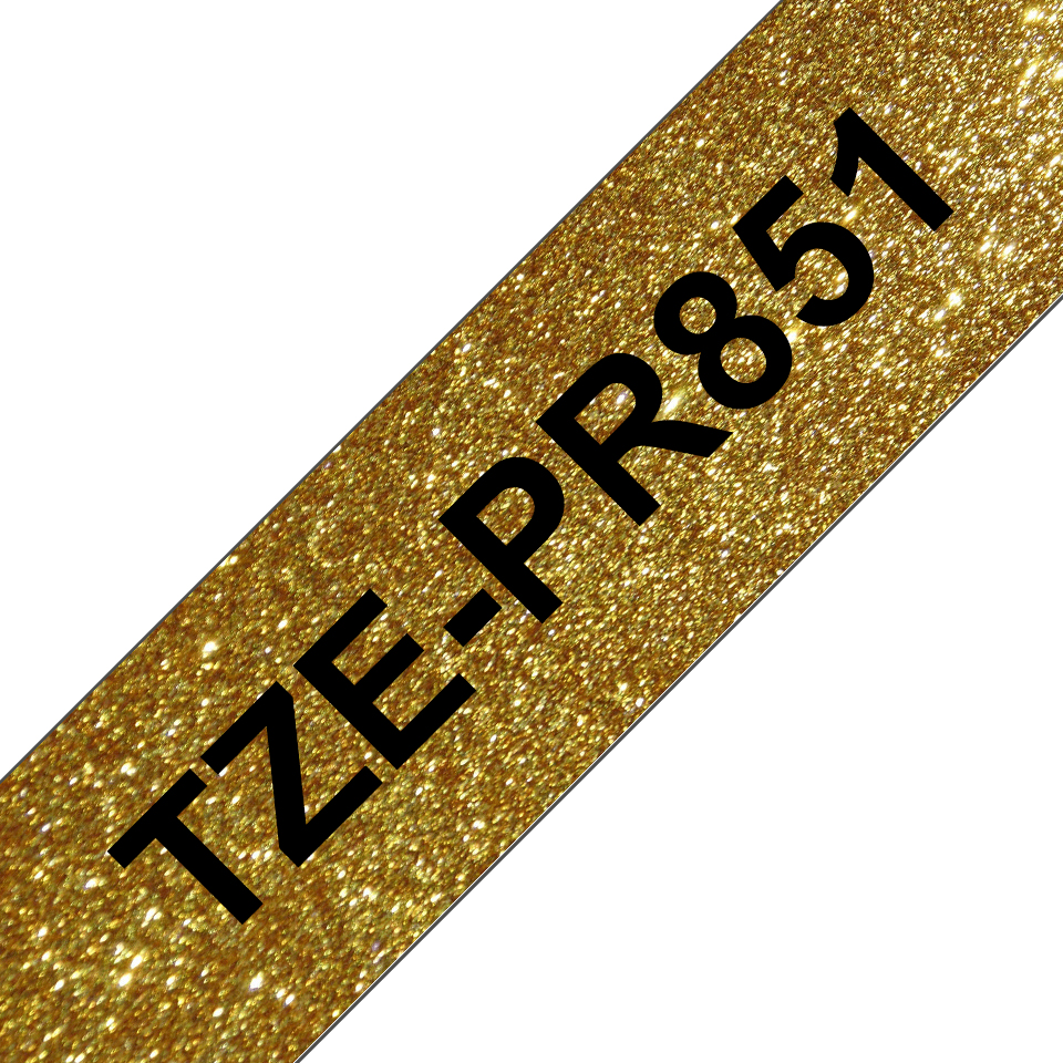 BROTHER TZEPR851 Schriftbandkassetten 24 mm Bandbreite Premium gold schwarz