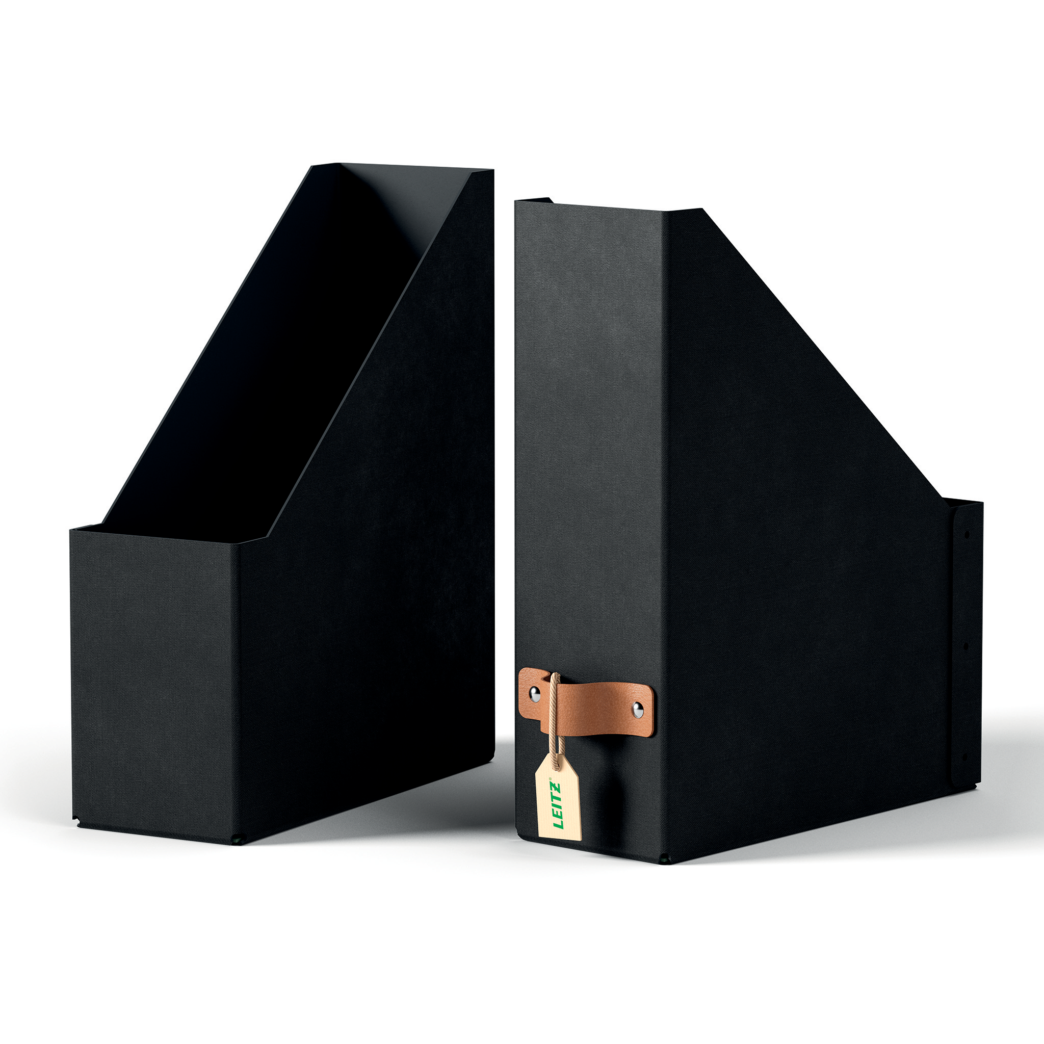 LEITZ Stehsammler Puro 24710095 schwarz Karton, DIN A4, 2 St.