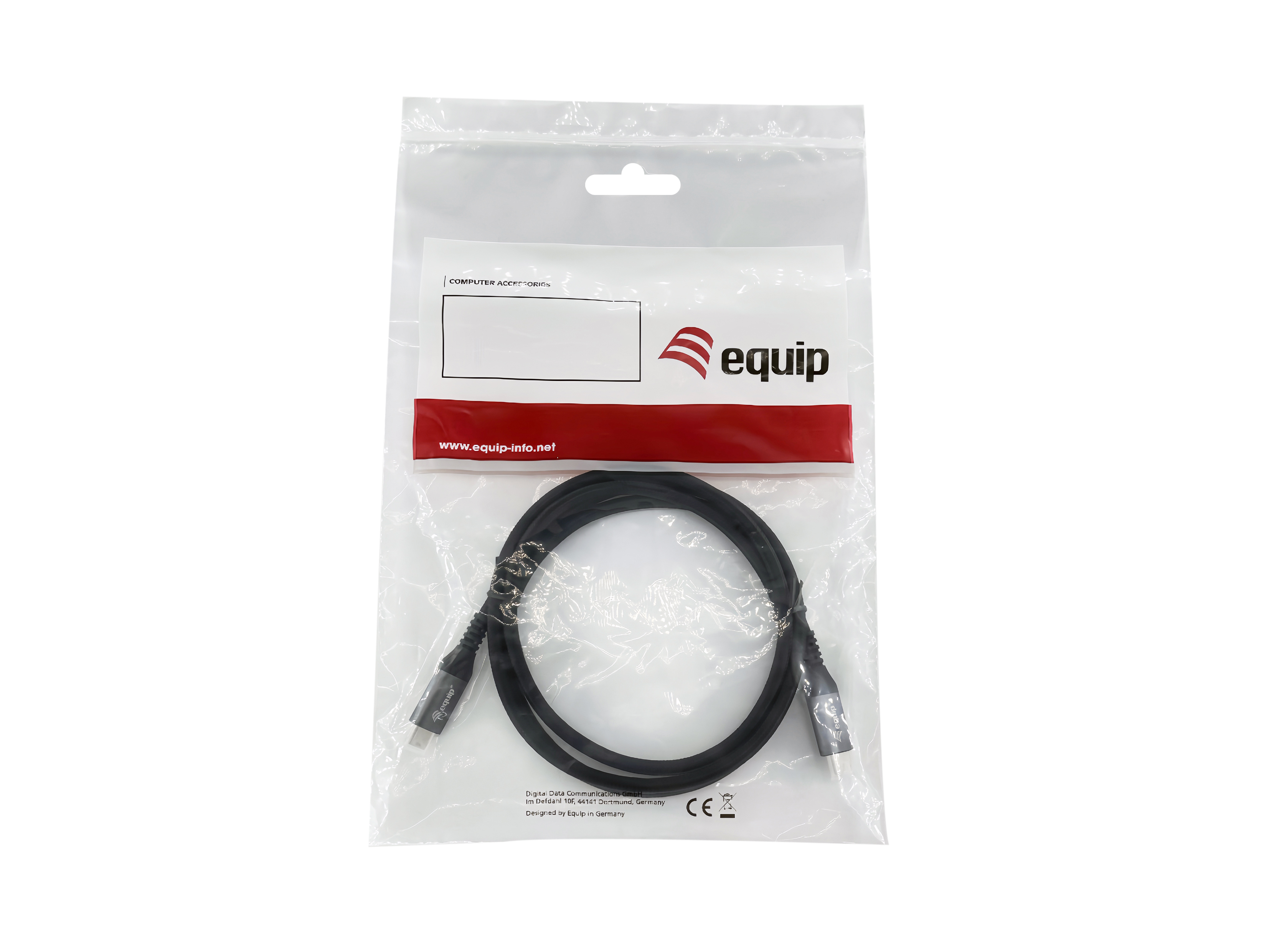 Equip Kabel USB-C4.0->C Gen3 PD240W St/St 1.20m schwarz