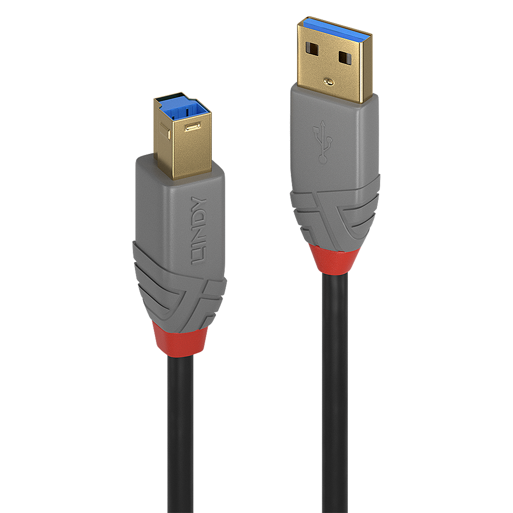 LINDY USB 3.0 Kabel Typ A/B Anthra Line M/M 3m