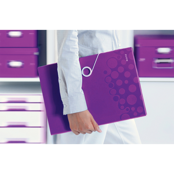 LEITZ Fächermappe WOW 4589 6 Fächer violett, 1 St.