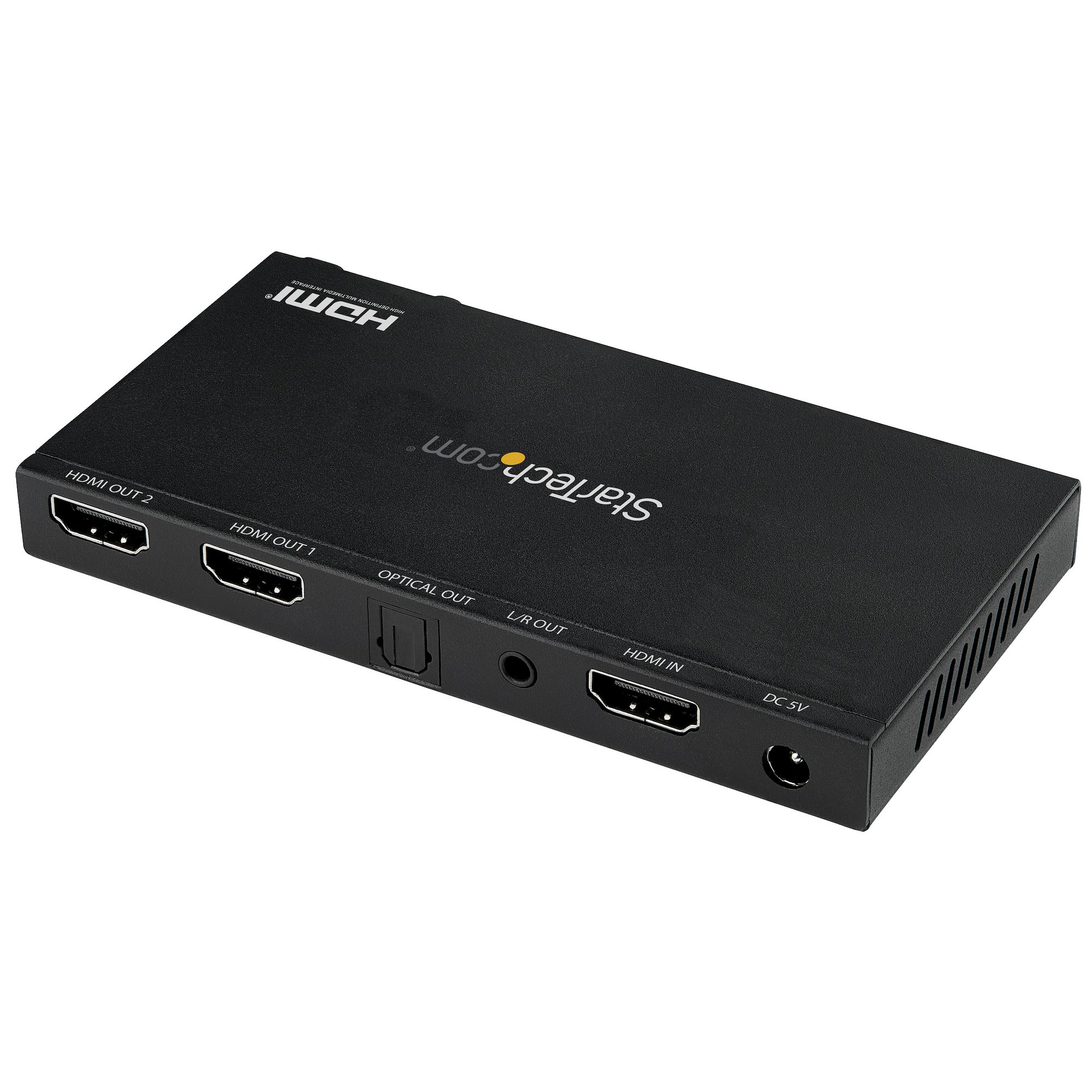 STARTECH.COM 2 Port HDMI Splitter - 4K 60Hz mit eingebautem Scaler - HDCP 2.2 - EDID Emulation - 7.1 Surround Sound