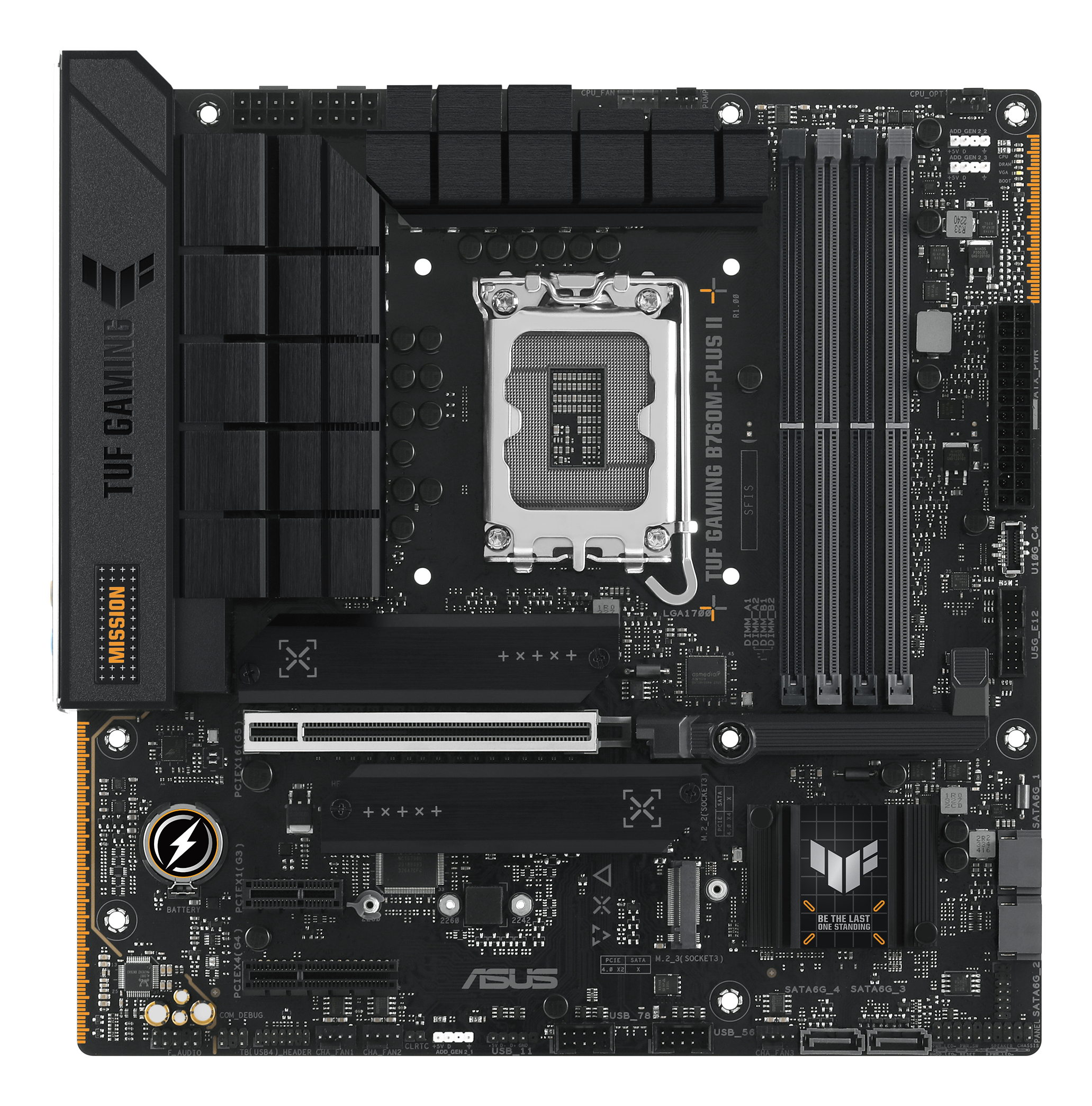 ASUS TUF GAMING B760M-PLUS II LGA 1700 4xDDR5 microATX 4xSATA MB 1xHDMI 1xDP 3xM.2