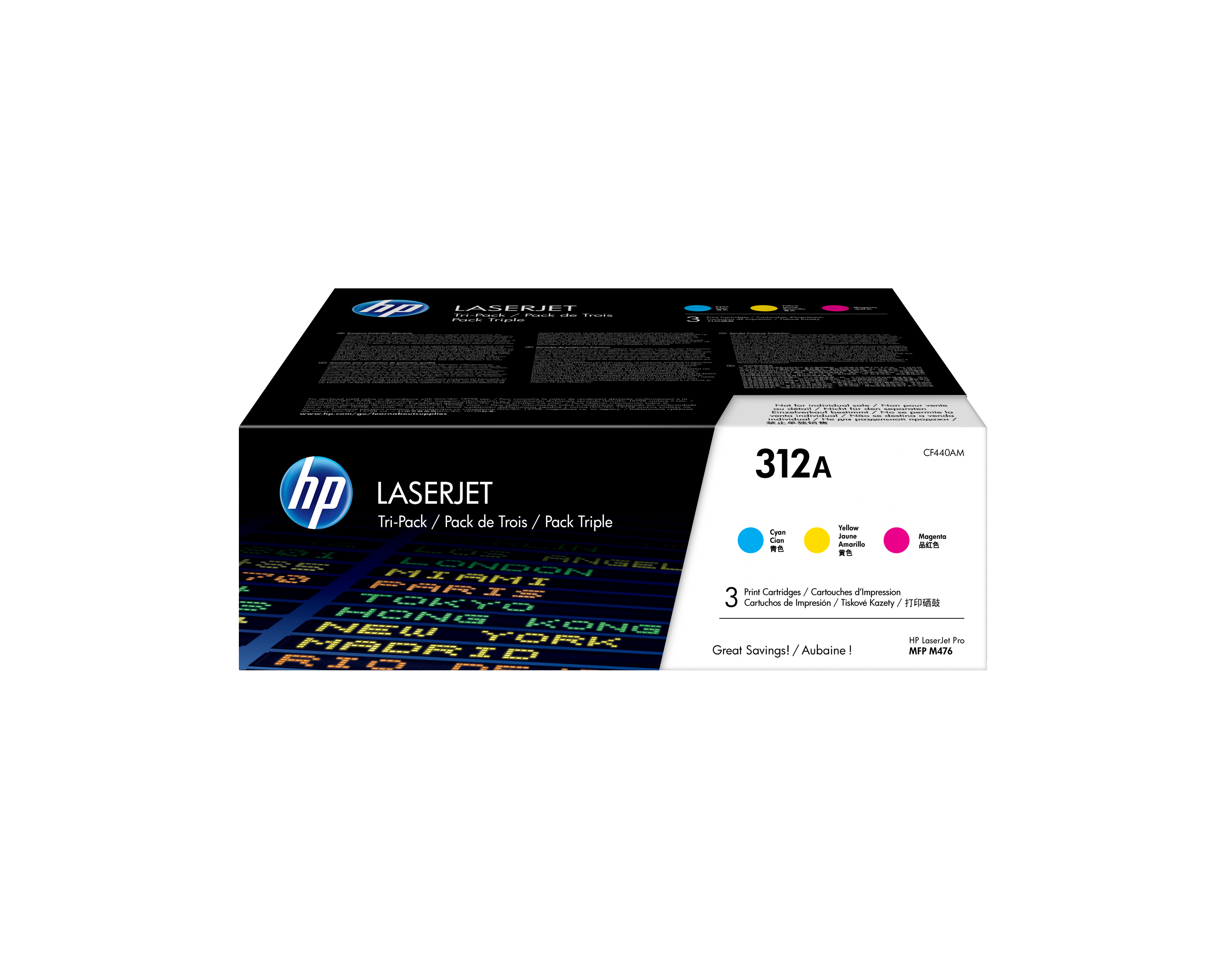HP 312A (CF440AM) cyan, magenta, gelb Tonerkartuschen, 3er-Set