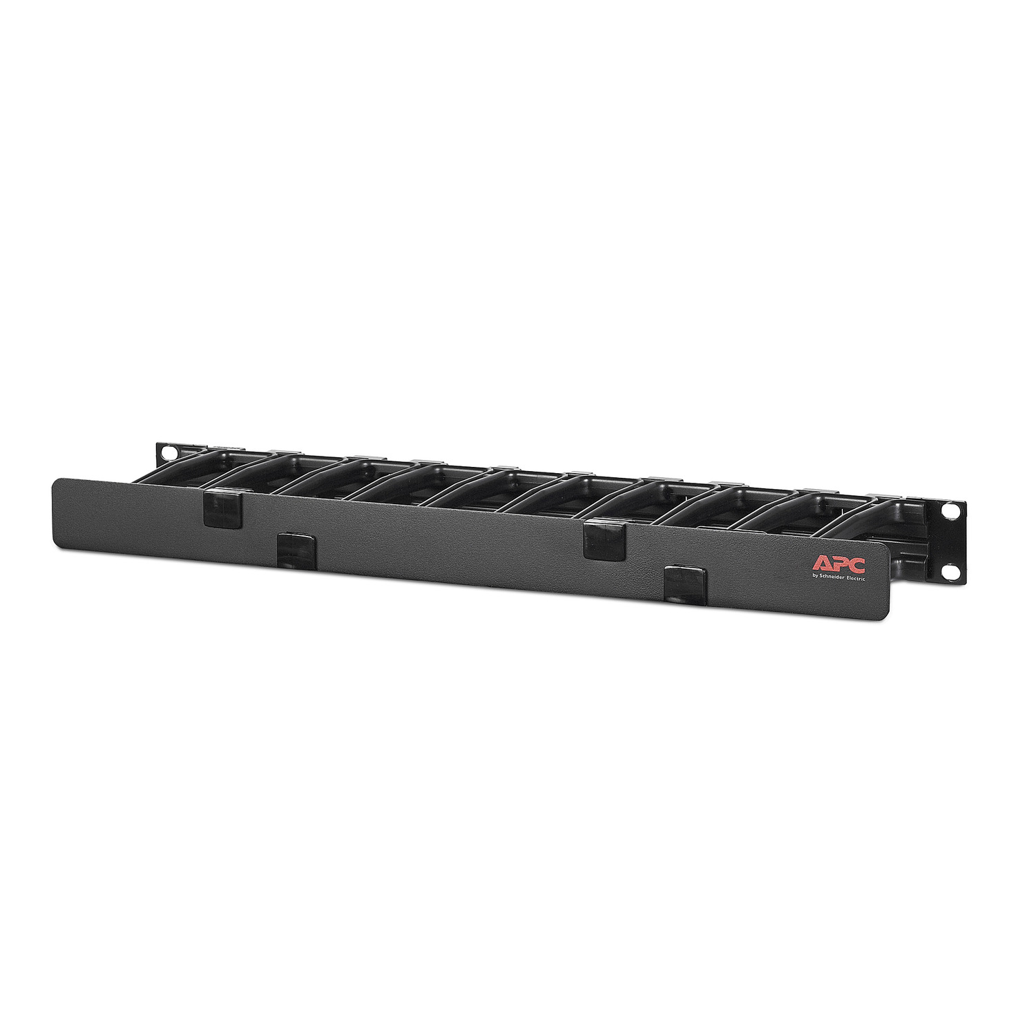 APC Horizontal Cable Manager Single-Sided with Cover Rack cable management kit Black 1U 19 TAA Compliant