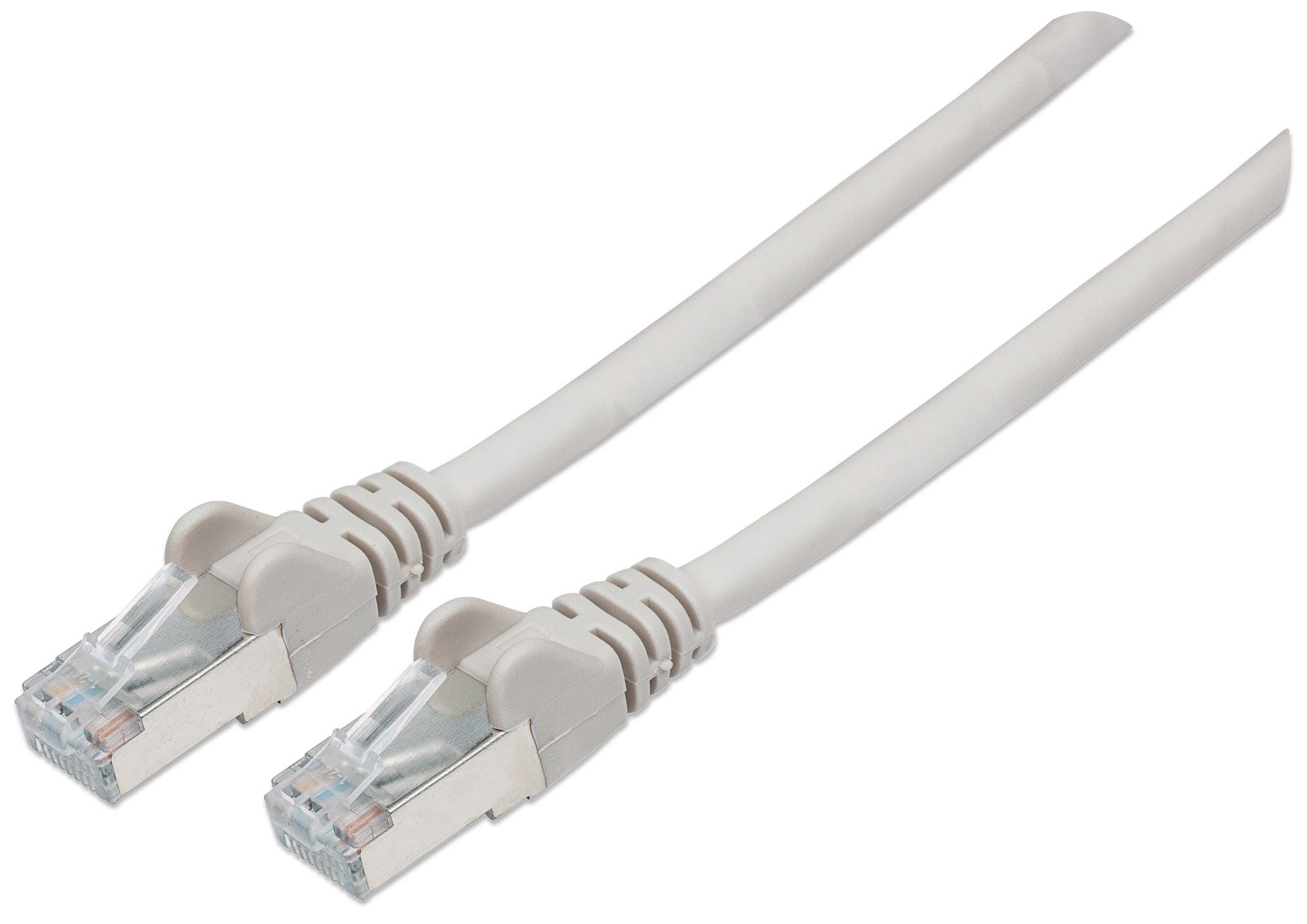 INTELLINET Netzwerkkabel Cat6A S/FTP CU LS0H 2m Grau RJ-45 Stecker / RJ-45 Stecker Vergoldete Kontakte