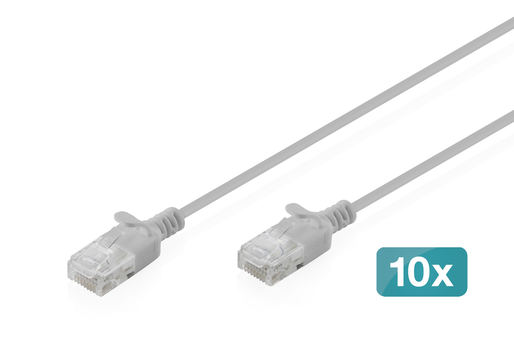 CAT6 U/UTP SLIM PA 10X03M GREY 10X 030M LSZH AWG 32/7 GREY