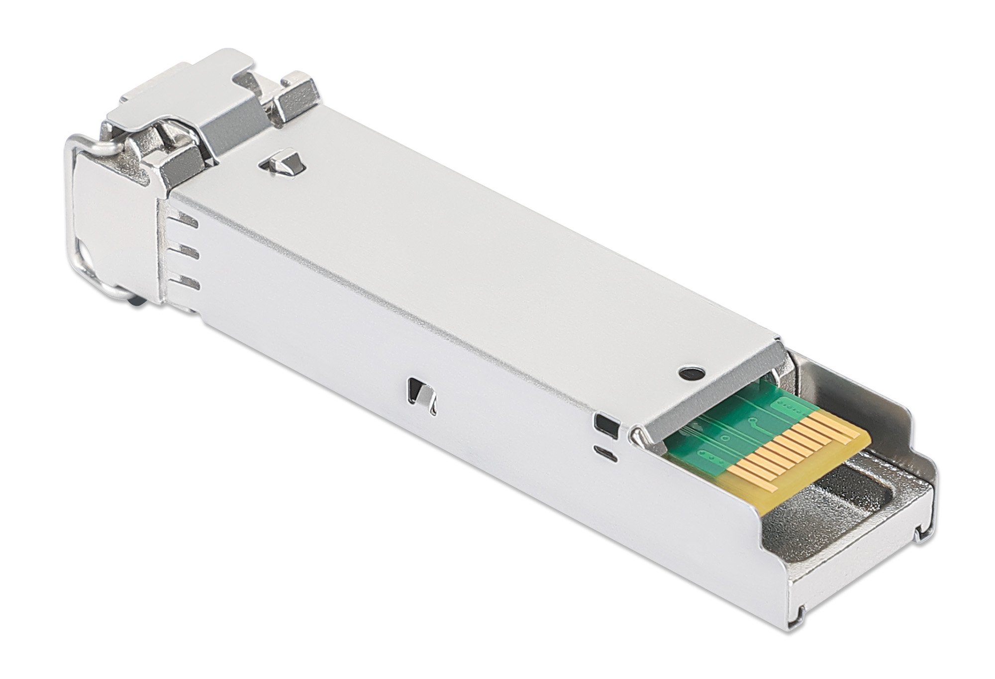 INTELLINET Gigabit SFP-Modul / Mini-GBIC Transceiver für LWL-Kabel 1000Base-SX LC Multimode-Port 550 m HPE-kompatibel silber