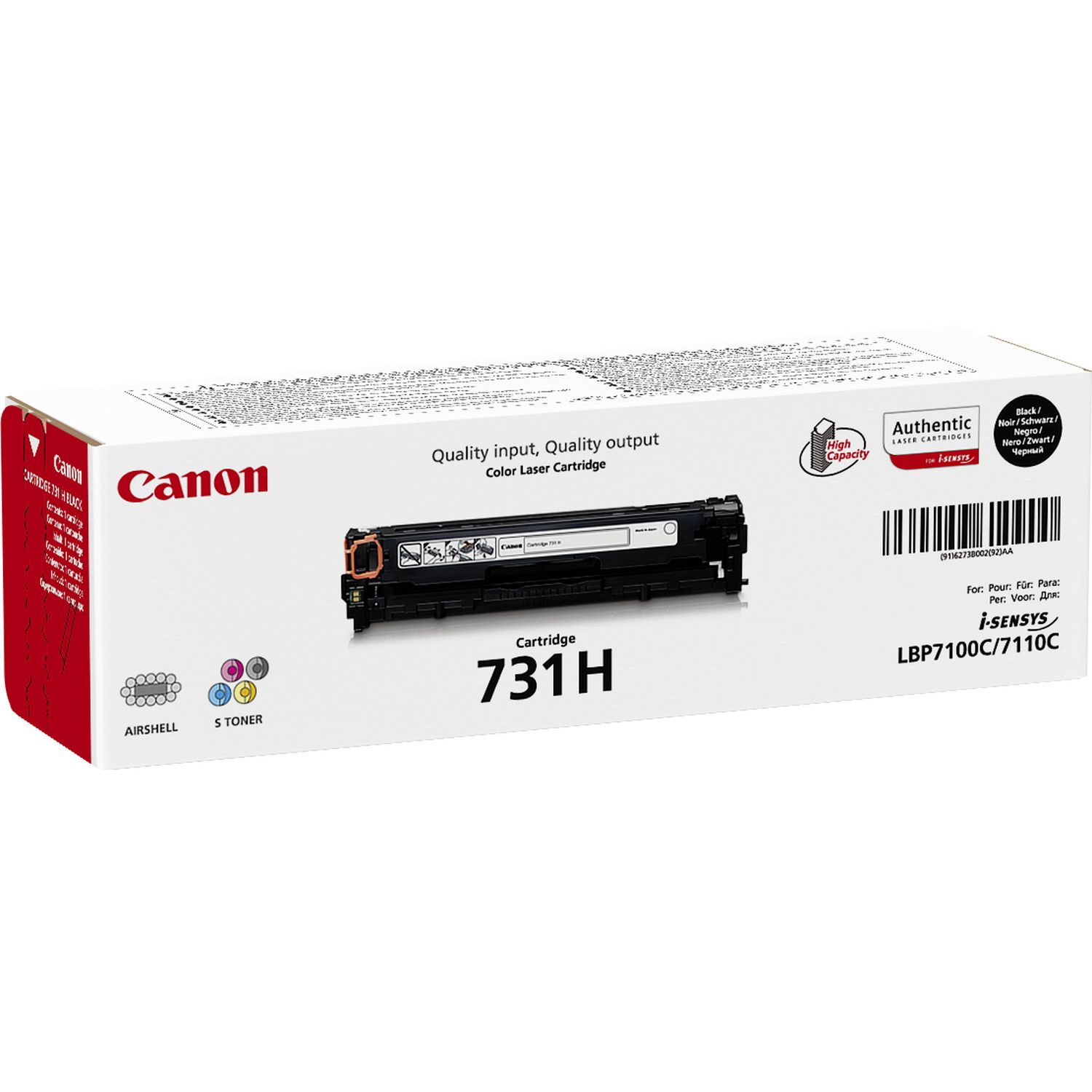 Toner Canon 731H BK black 2400 Seiten