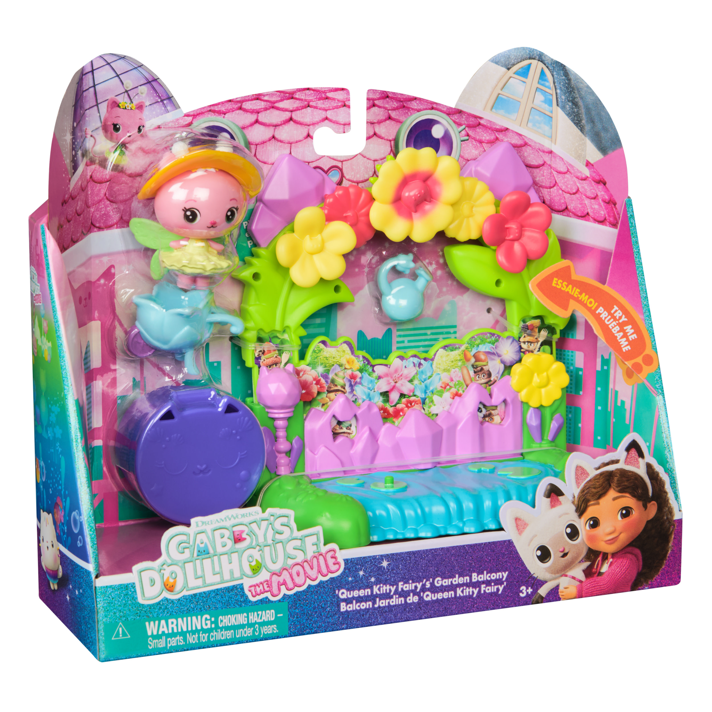 Gabby''s Dollhouse: Der Film - Balkon-Spielset Queen Kitty Fees Kristall Garten, Spielfigur