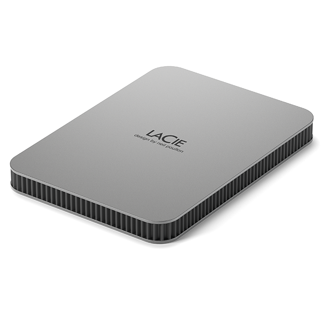 LACIE Mobile Drive HDD USB-C 4TB 6,35cm 2,5Zoll Moon Silver mit USB-C-Kabel