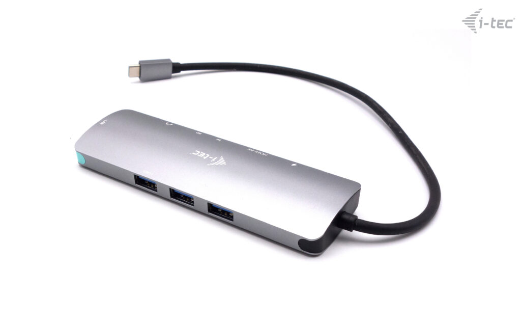 I-TEC USB C Metal Nano Dock 1xHDMI 4K 1xSD + 1xmicroSD Kartenleser 1xGLAN 1xAudio 3x USB 3.0 Port 1x USB-C PD + Netzteil 100W
