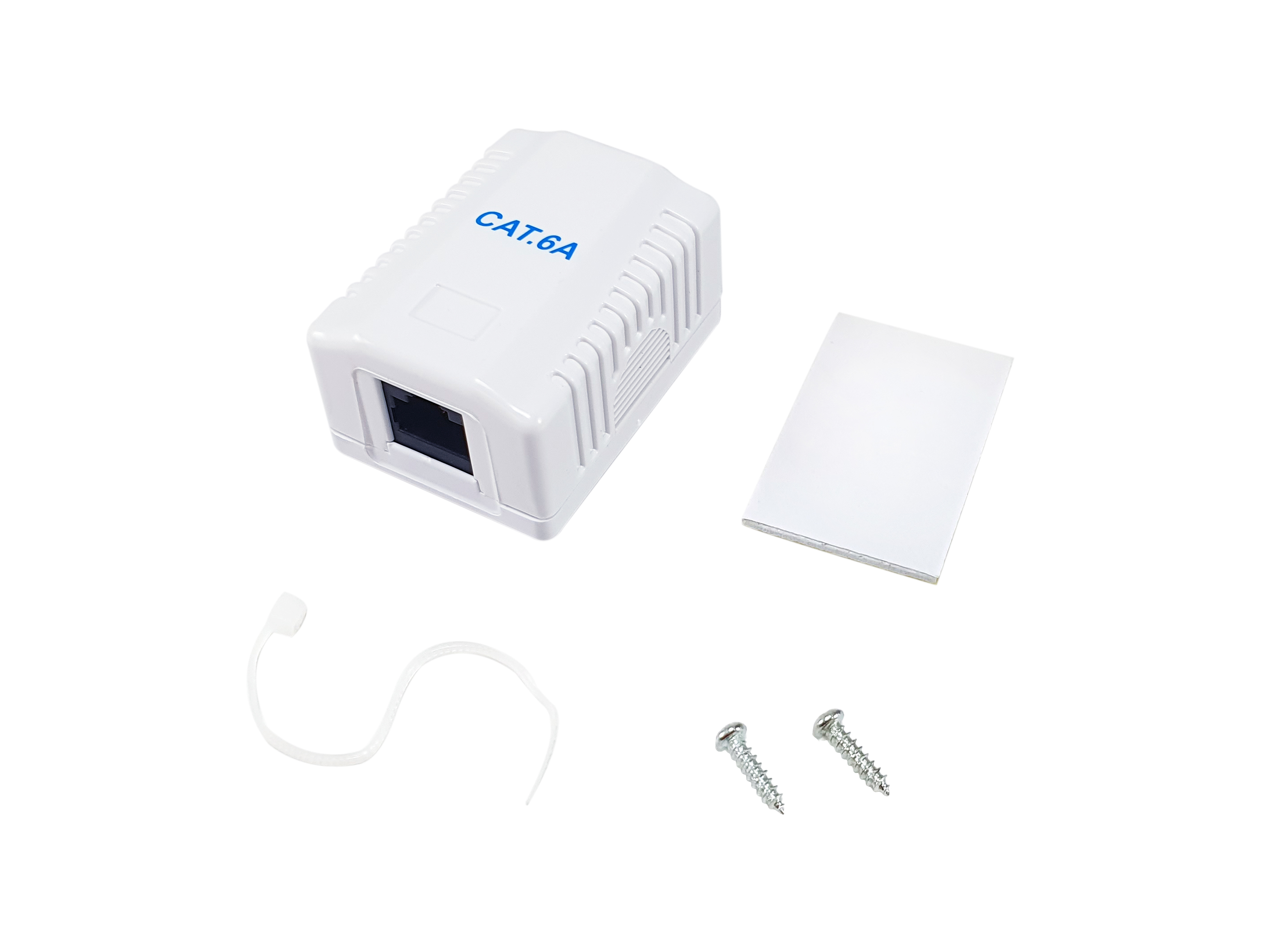 Equip Aufputzdose Cat6A 1-Port RJ45 UTP RAL 9010 ws Polybeutel