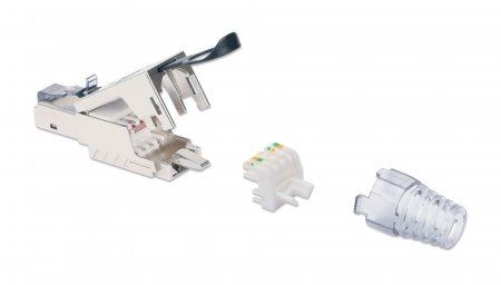 INTELLINET CAT6a 10G RJ45-Feldstecker STP m. Lasche