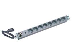 SCHUKO-ADAPTER 10A 8X 1HE RACKMOUNT