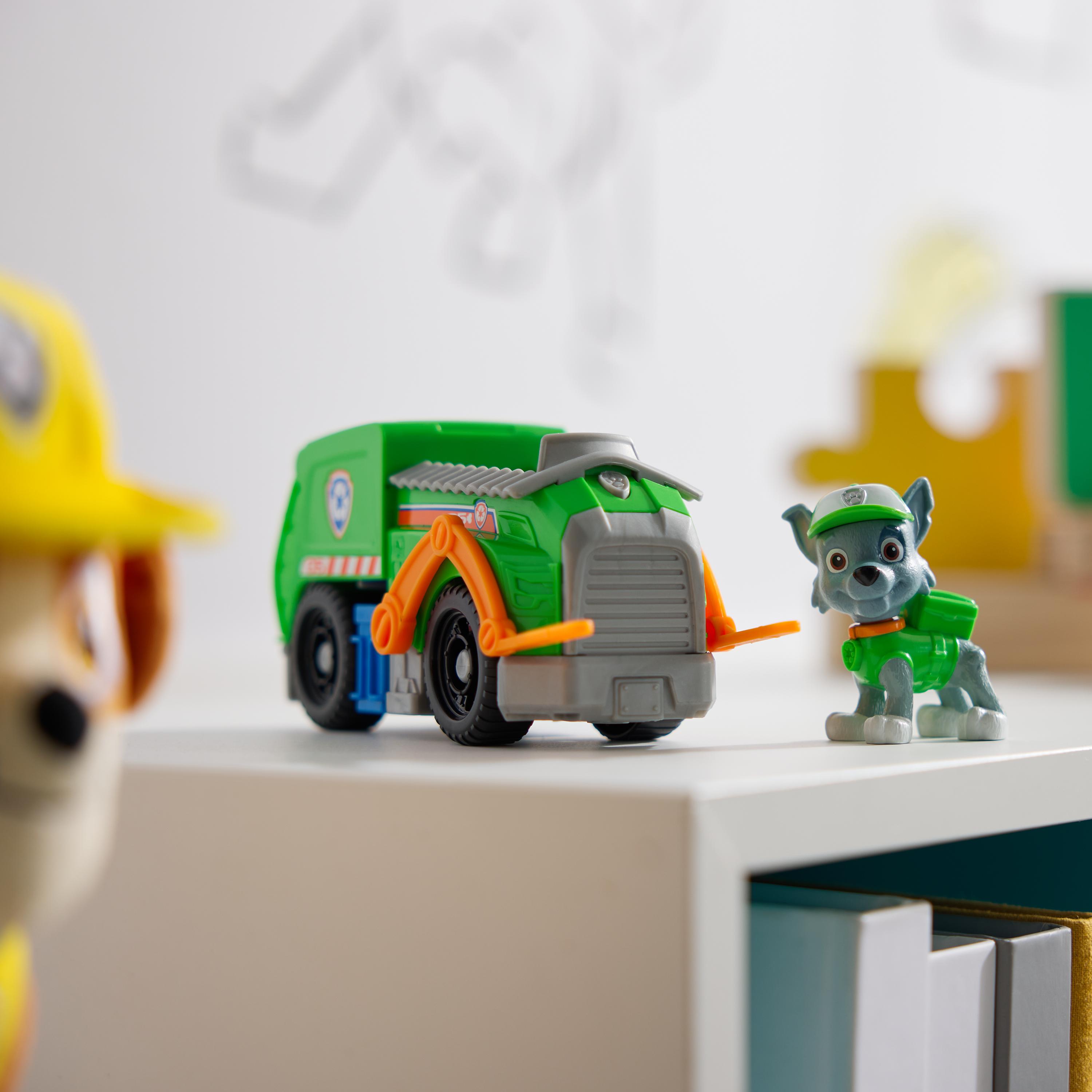Paw Patrol - Recycling-Truck mit Rocky Spielfigur, Spielfahrzeug