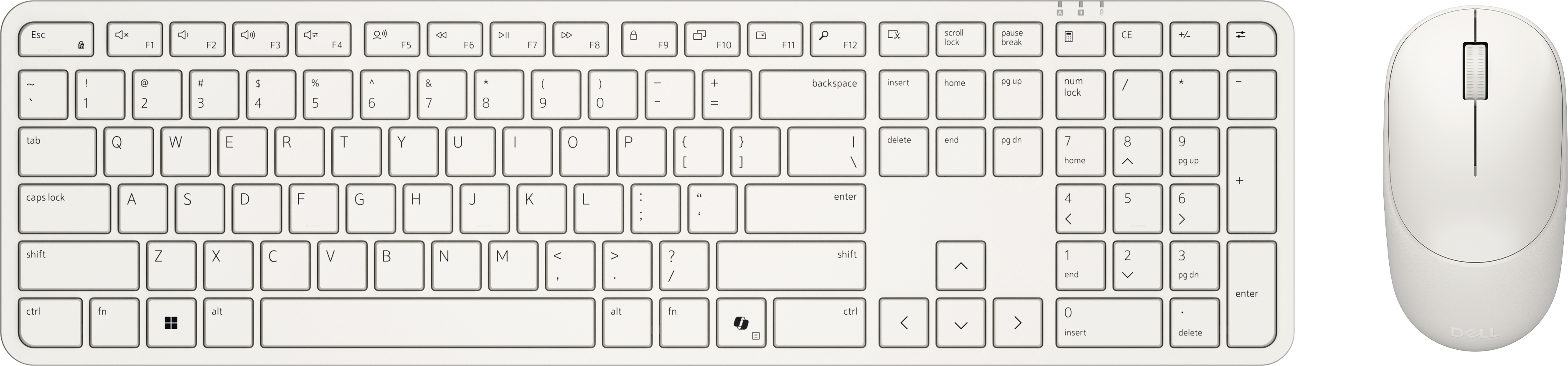 DELL Pro 5 Keyboard and Mouse KM526 German QWERTZ Light Ash