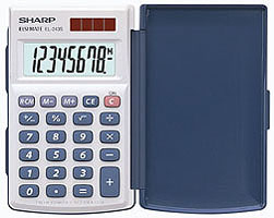 SHARP EL-243S Taschenrechner grau/blau