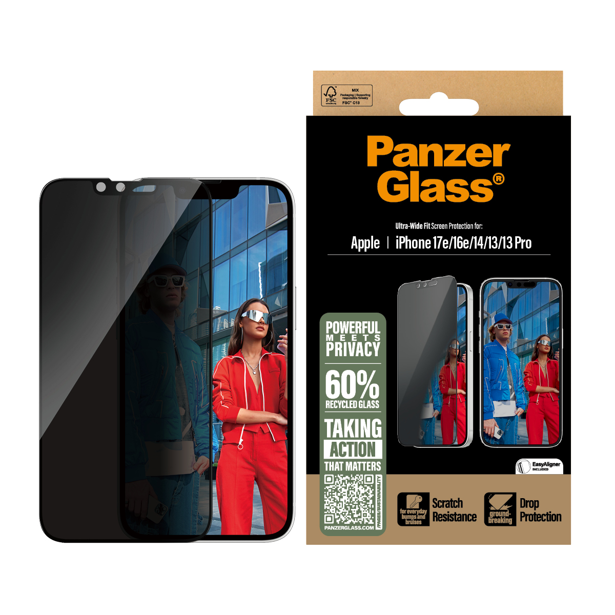 PANZERGLASS PRIVACY SCREEN PROTECTOR IPHONE SE (2025)/14/13