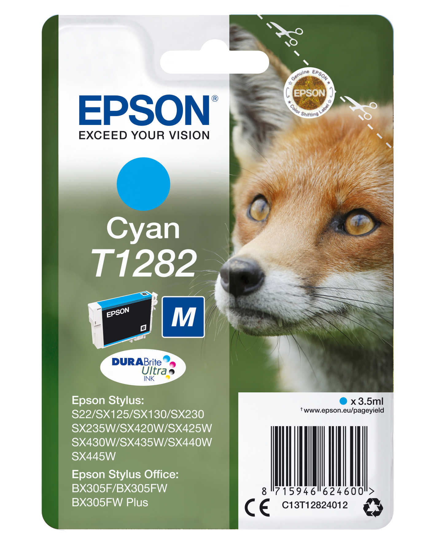 EPSON T1282M (Fuchs) cyan Druckerpatrone