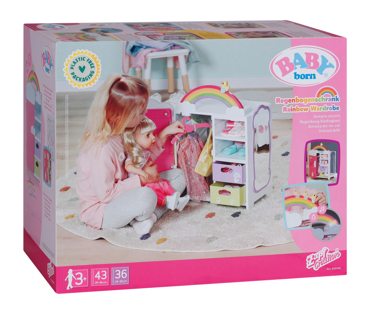 BABY born® Regenbogen Schrank, Puppenmöbel