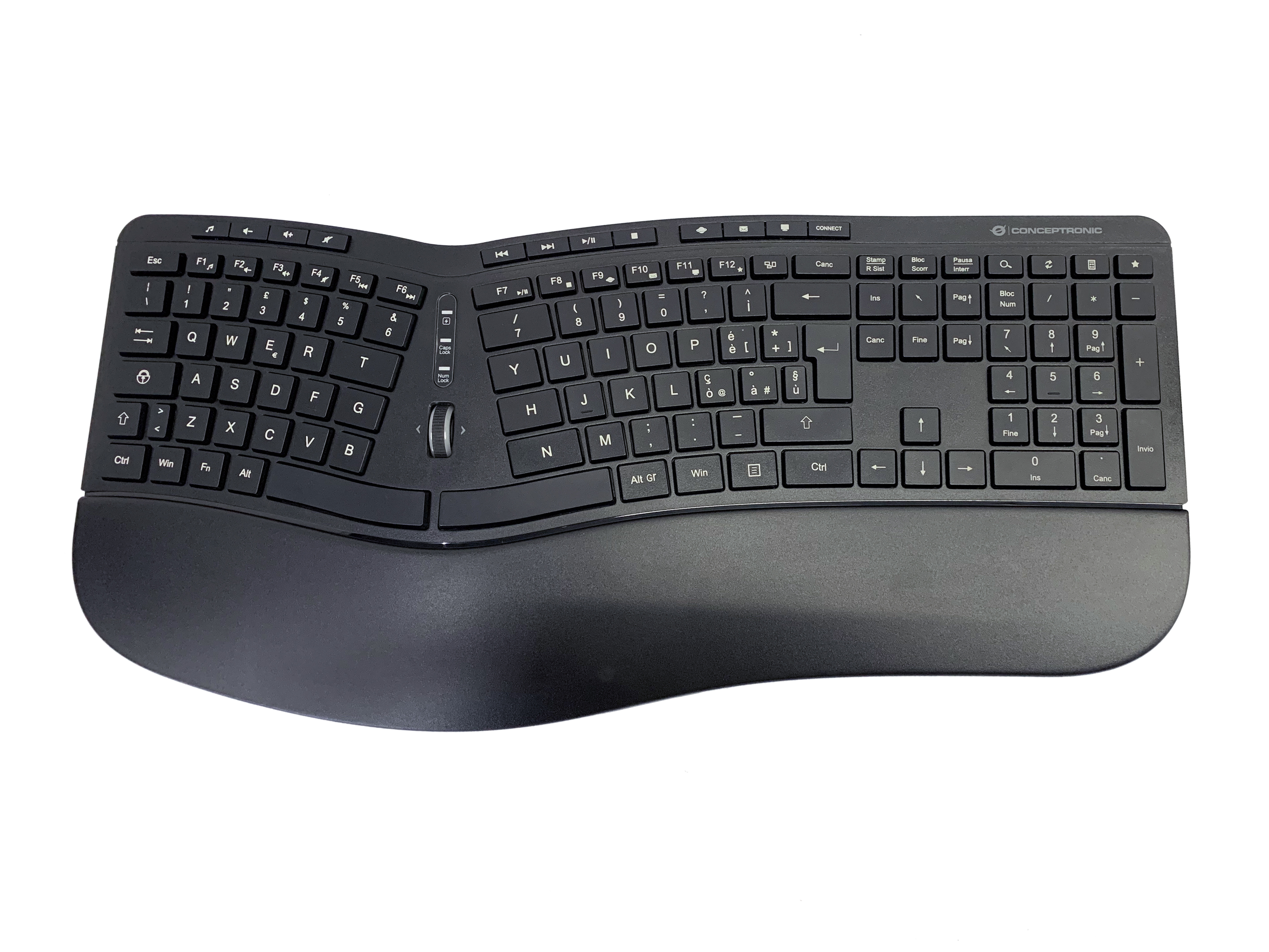 CONCEPTRONIC Tastatur+Maus Wireless ERGO Layout IT schwarz