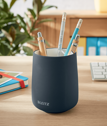 LEITZ Stiftehalter Cosy grau Keramik 8,7 x 8,7 x 10,8 cm