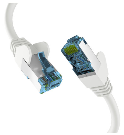 CAT7 WHITE 1.5M RAW CABLE RJ45 S/FTP LSZH 10GBIT CU LAN DSL