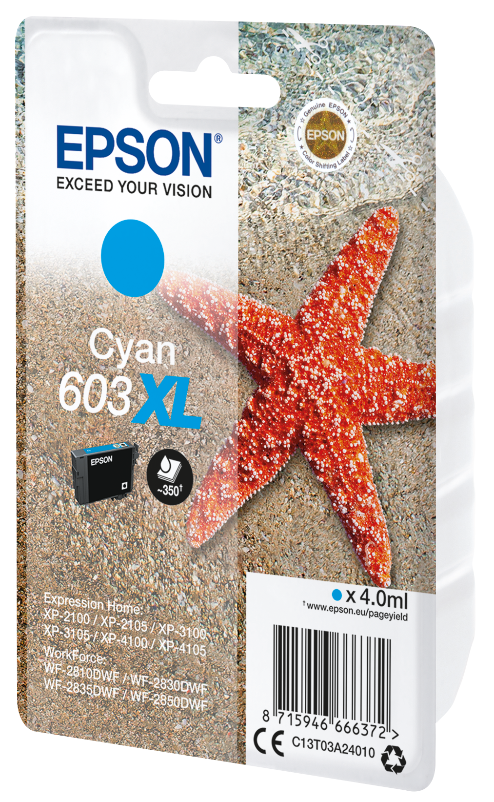 EPSON 603XL/T03A2 (Seestern) cyan Druckerpatrone