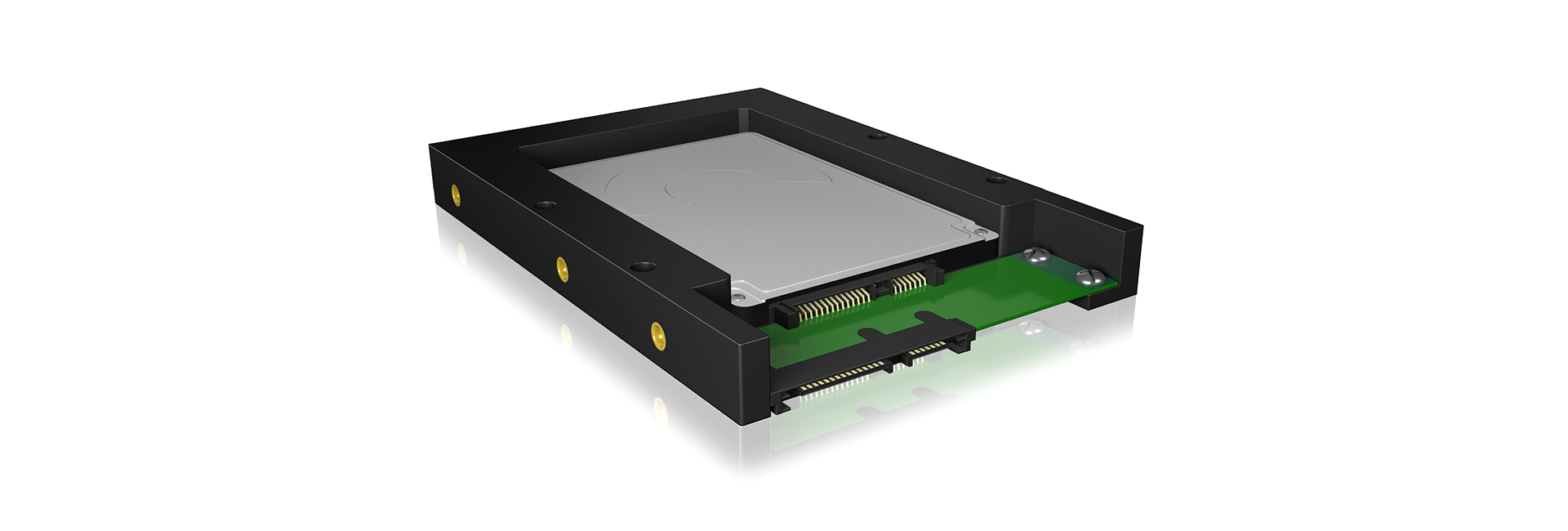 Einbaurahmen IcyBox HDD/SSD Konverter 2,5 -> 3,5 retail