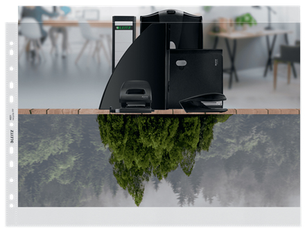 LEITZ Prospekthüllen recycle 4019 DIN A3 quer transparent genarbt 0,10 mm, 25 St.