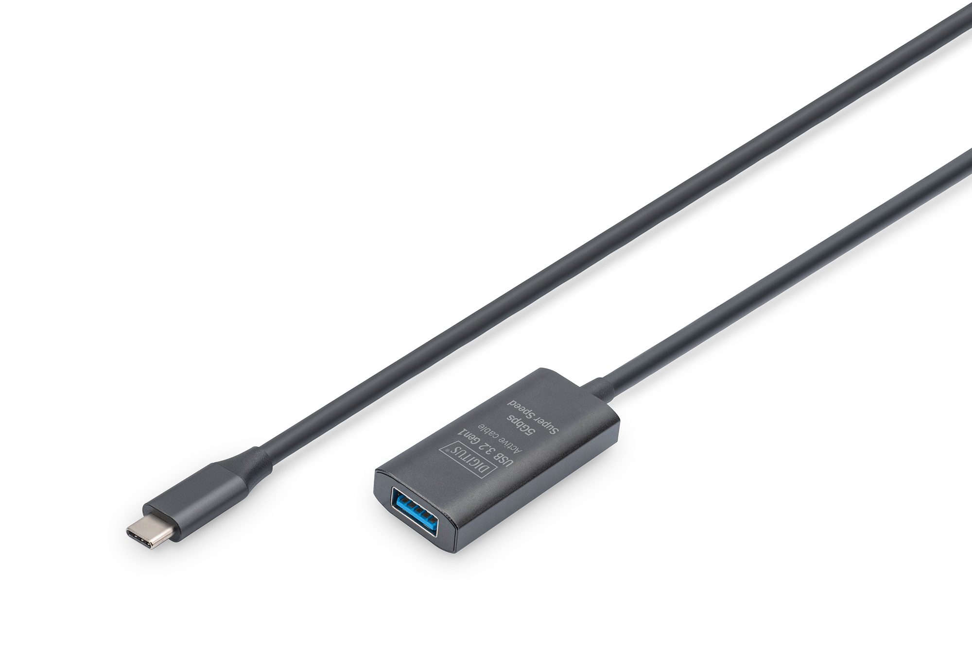 Aktives USB 3.2 Gen 1 Verlängerungskabel, USB-C Stecker > USB-A Buchse