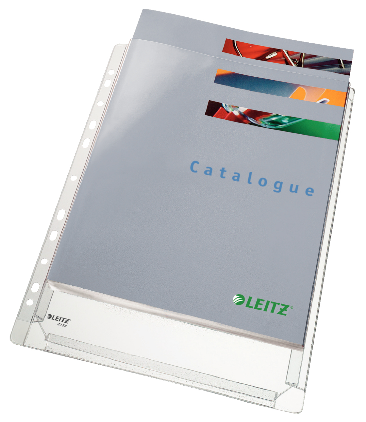 LEITZ Prospekthüllen DIN A4 transparent genarbt 0,17 mm, 5 St.