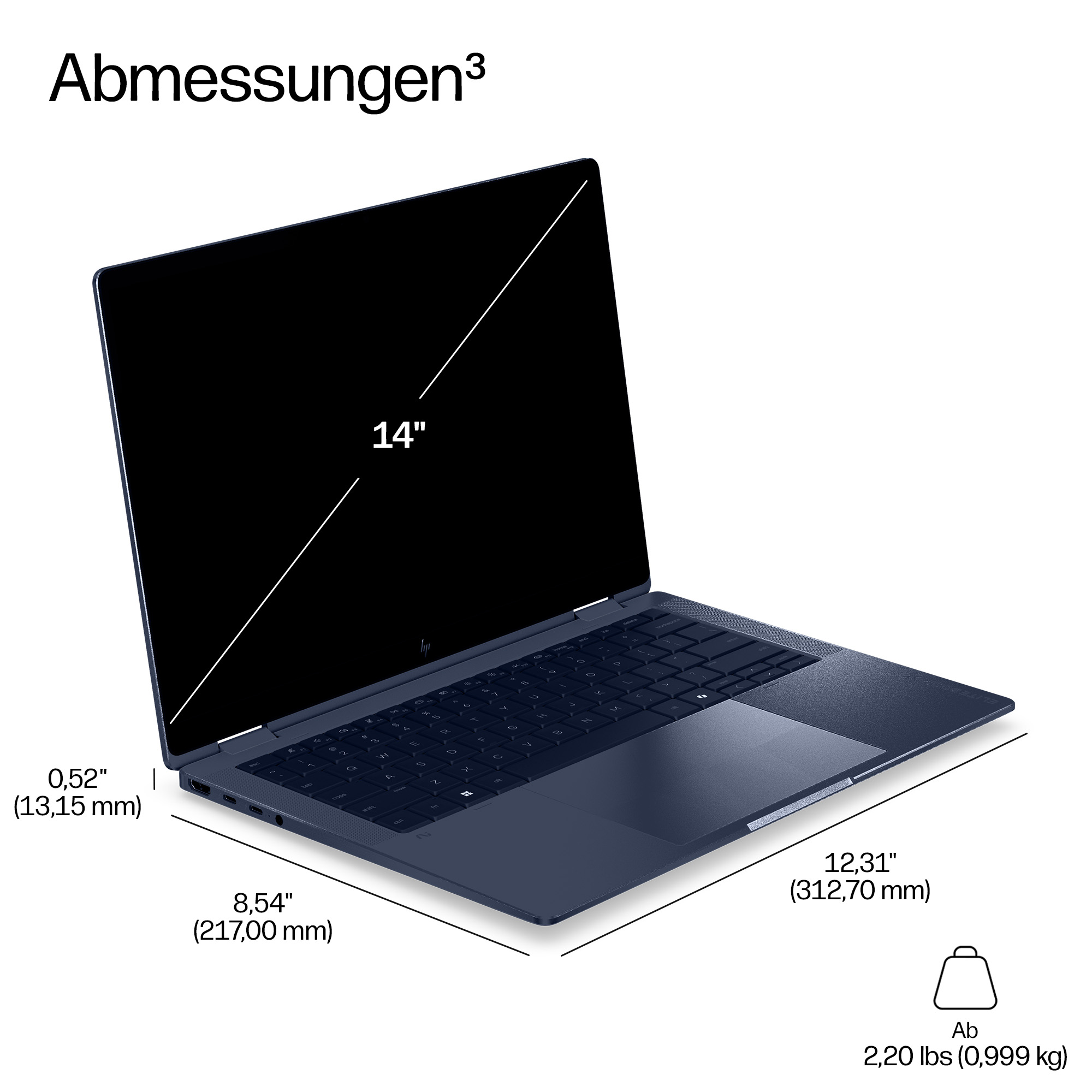 HP EliteBook X G2i Intel Core Ultra 7 356H 35,56cm 14Zoll WUXGA 32GB 1TB/SSD LTE 5G W11P 3J Gar (DE)