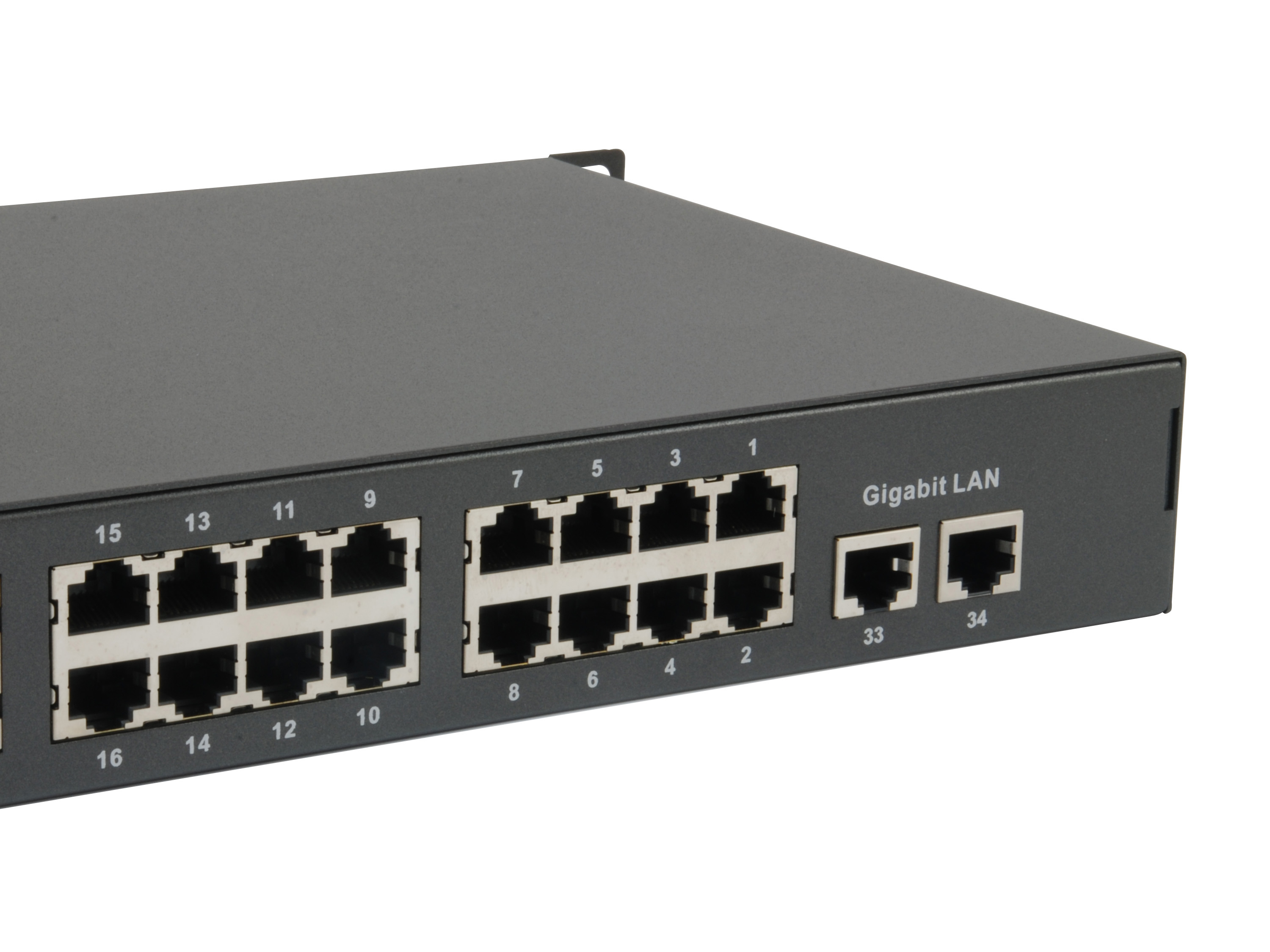 LevelOne PoE+Switch 32xFE PoE/2xGE 250W 19 unmanaged Metall