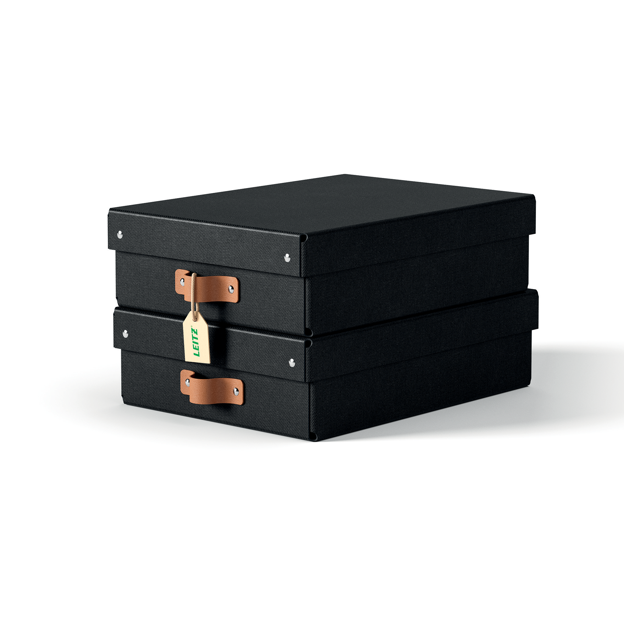 LEITZ Puro Aufbewahrungsboxen 8,0 l schwarz 27,0 x 37,0 x 10,0 cm, 2 St.